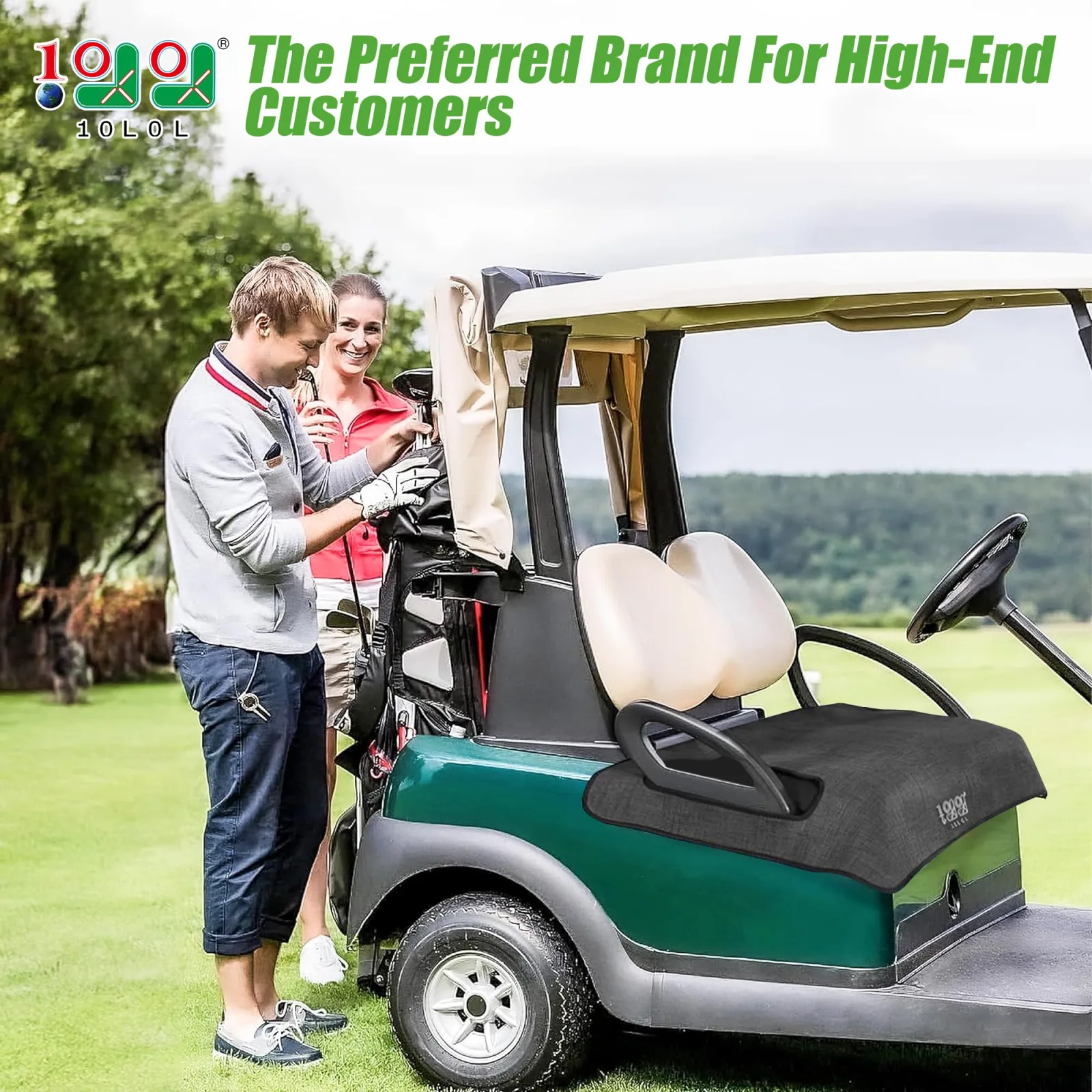 10L0L Golf Cart Seat Cover for EZGO and Club Car image 2
