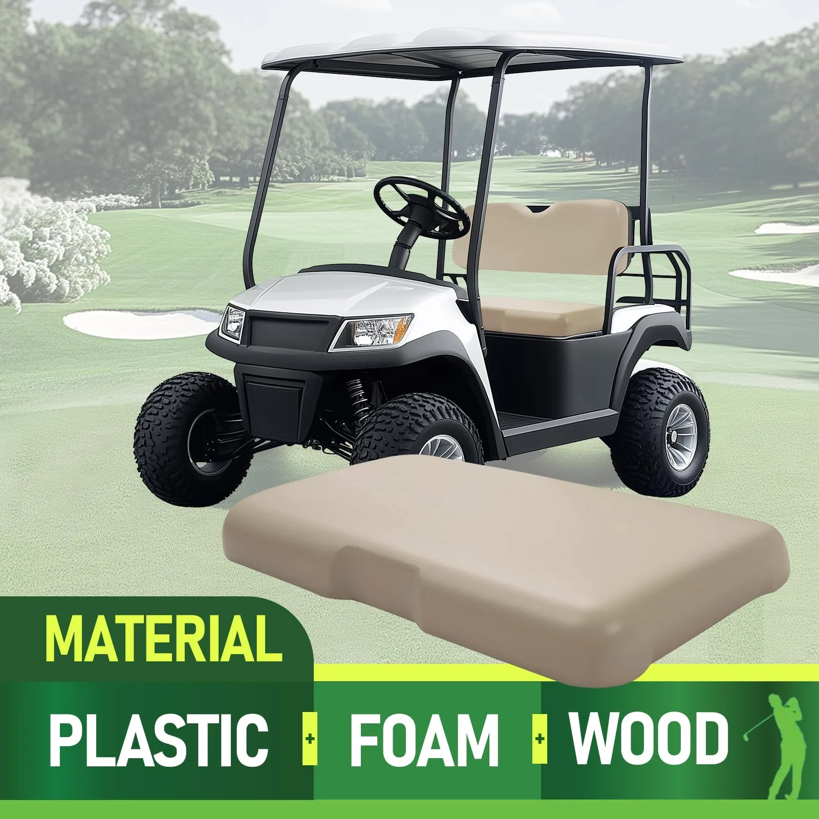 WUTIST GO-4951 Front Seat Bottom for E-Z-GO RXV image 3