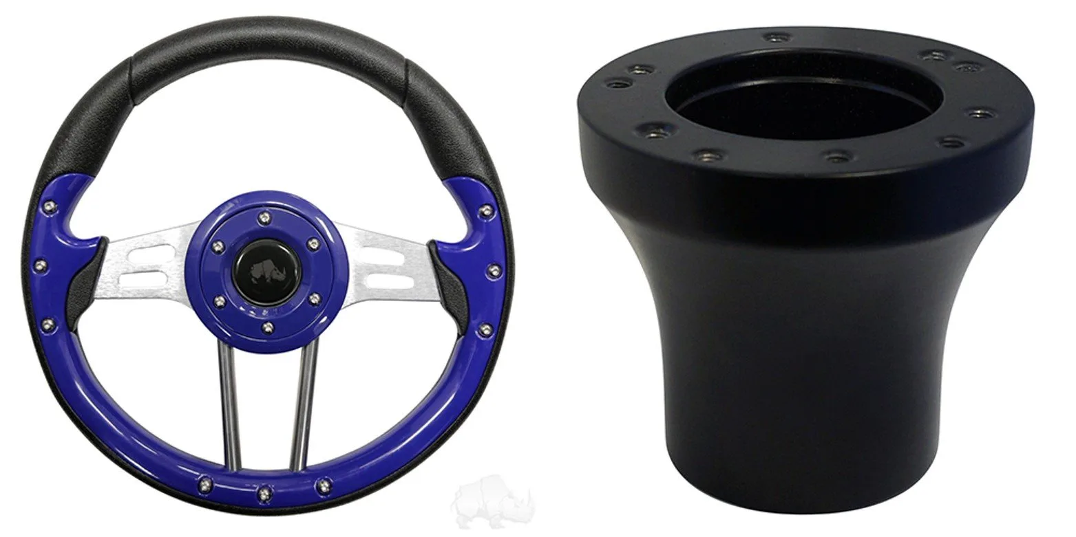RHOX Aviator 4 Steering Wheel for Club Car DS - Blue