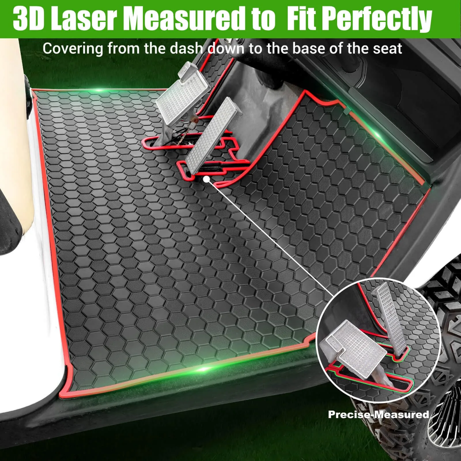 MOSNAI M3845 Floor Mat for Yamaha G29 Golf Cart image 4