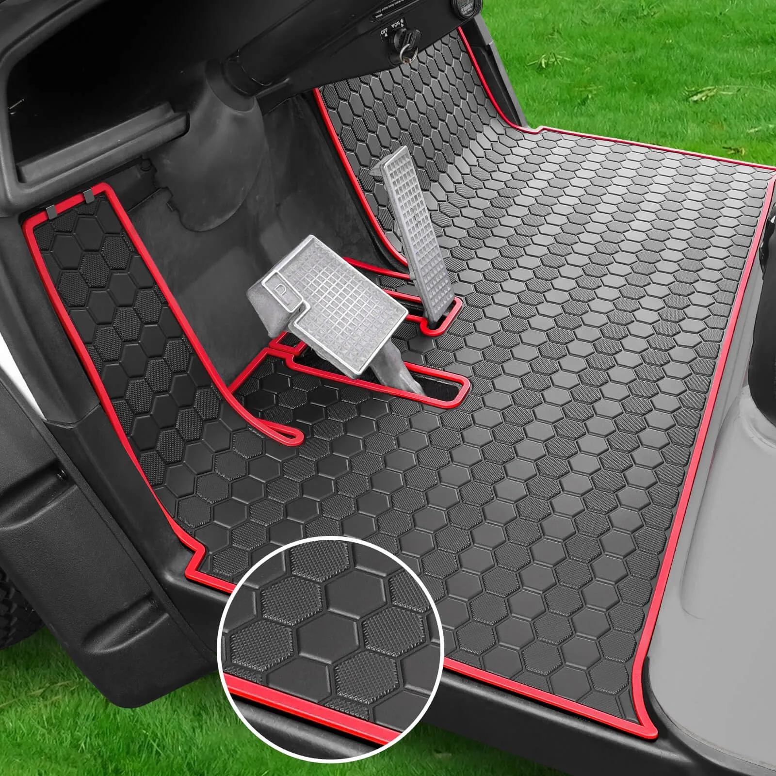 MOSNAI M3845 Floor Mat for Yamaha G29 Golf Cart
