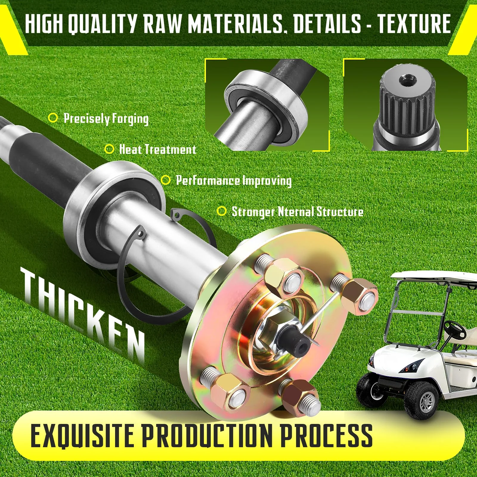 Titaniarm Rear Axle Assembly for Yamaha G29, B61251 image 4