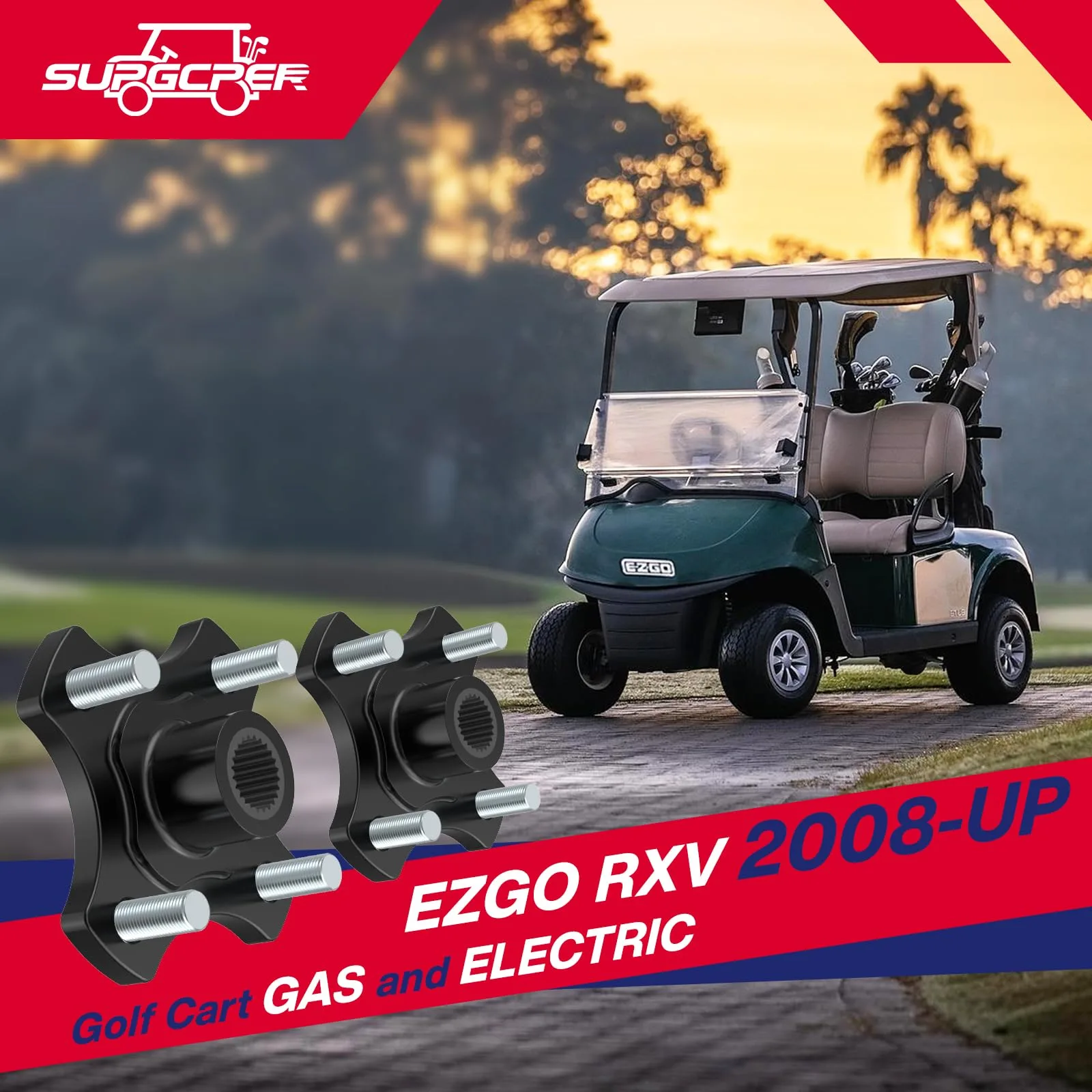 SUPGCPER EZGO RXV Rear Wheel Hub Flange Plates image 2
