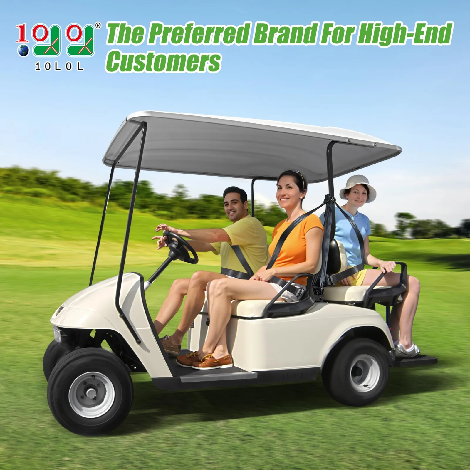 10L0L 3-Point Seat Belts for EZGO TXT and Club Car image 2