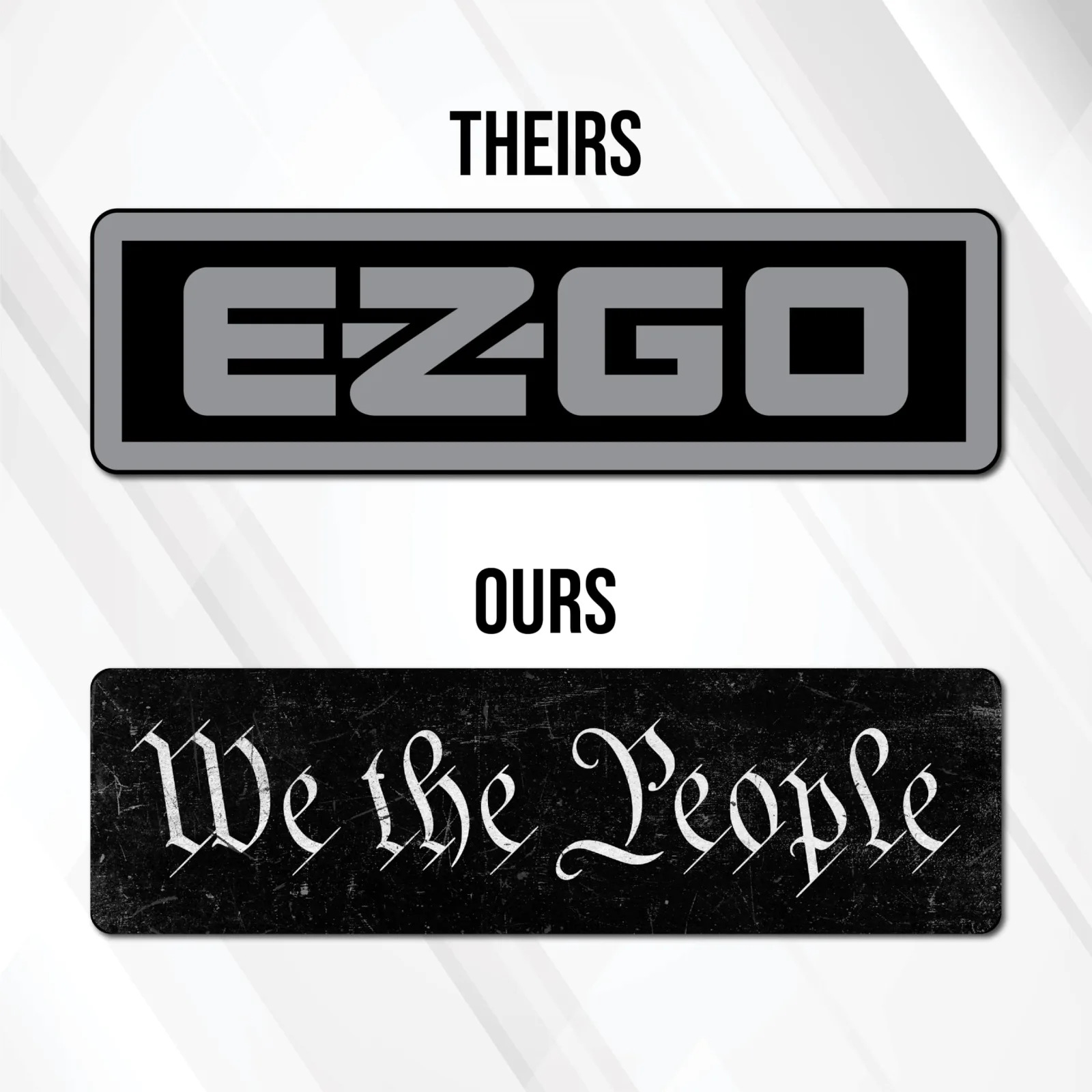 Gimme Golf USA EZ-GO TXT We The People Name Plate image 2