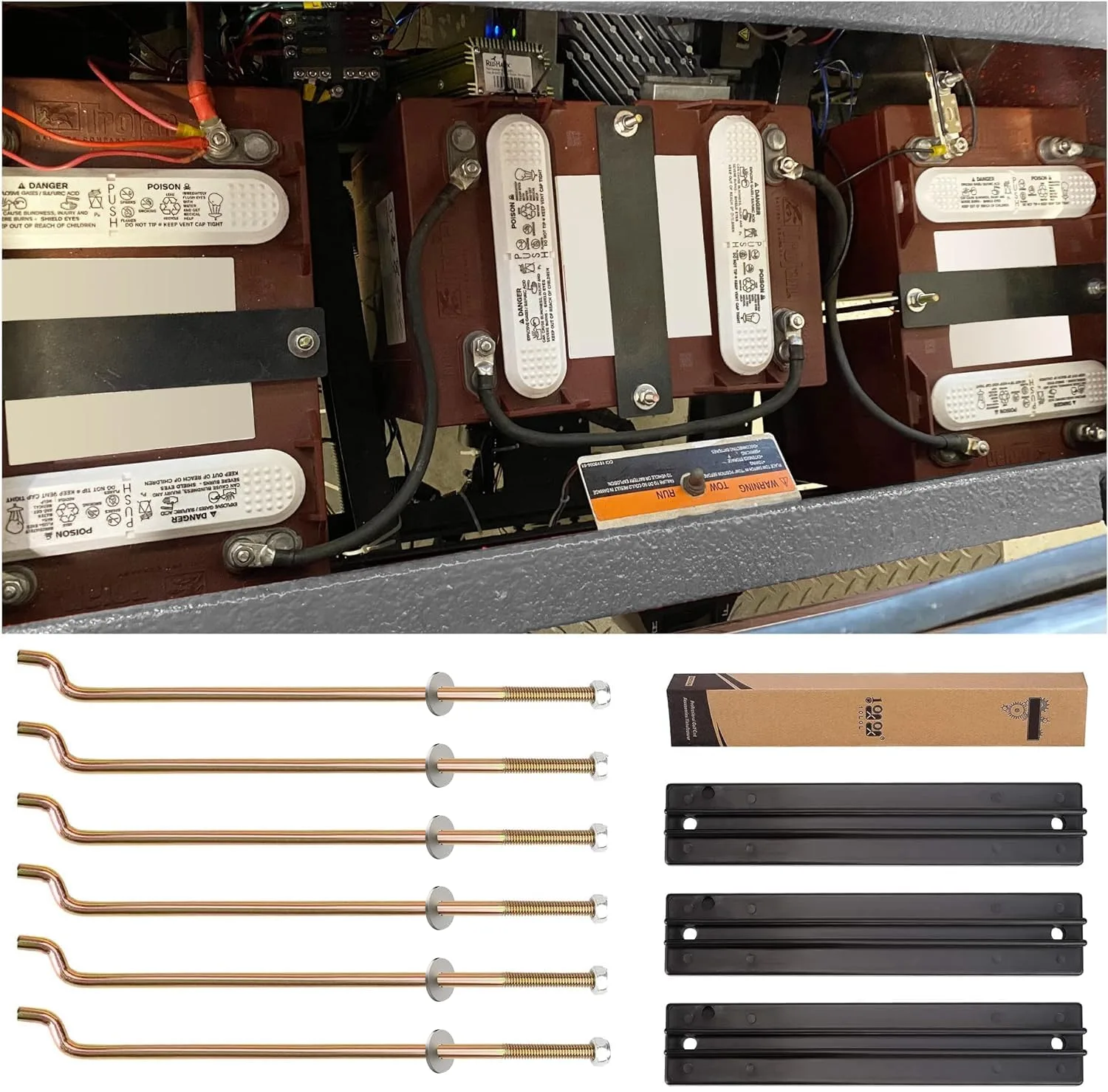 10L0L Battery Hold-Down Kit for Club Car DS & Carryall