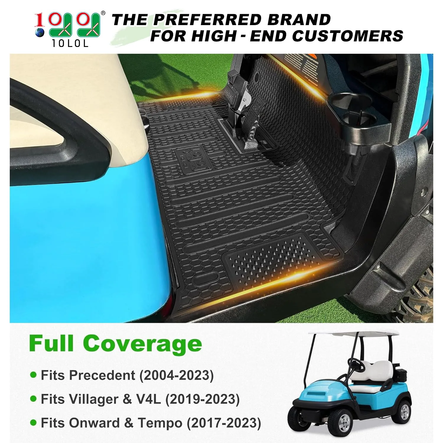 10L0L Club Car Golf Cart Full-Coverage Floor Mat image 2