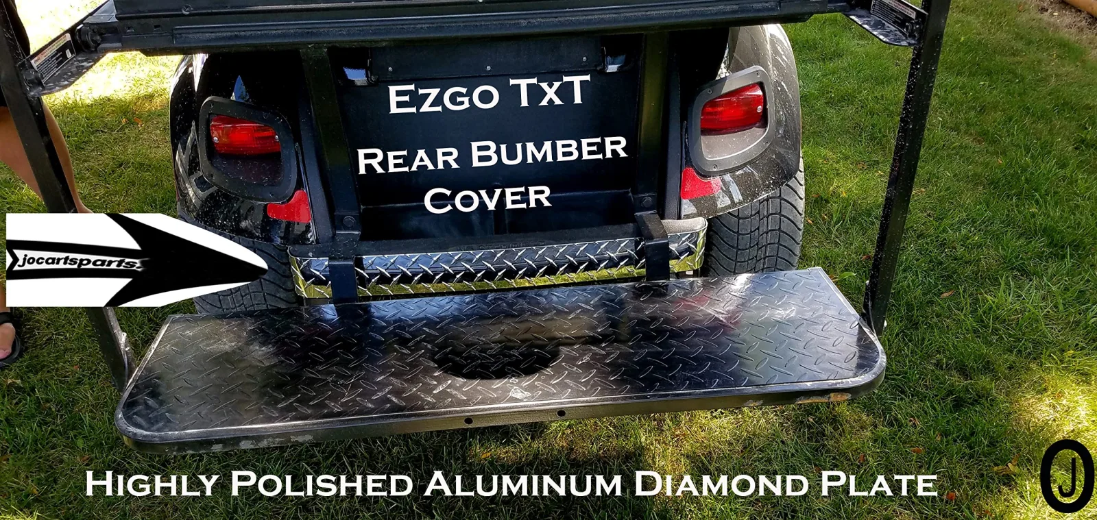 E-Z-G-O TXT Rear Bumper Cover, Aluminum Diamond Plate image 2