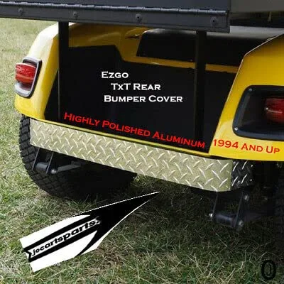 E-Z-G-O TXT Rear Bumper Cover, Aluminum Diamond Plate image 3