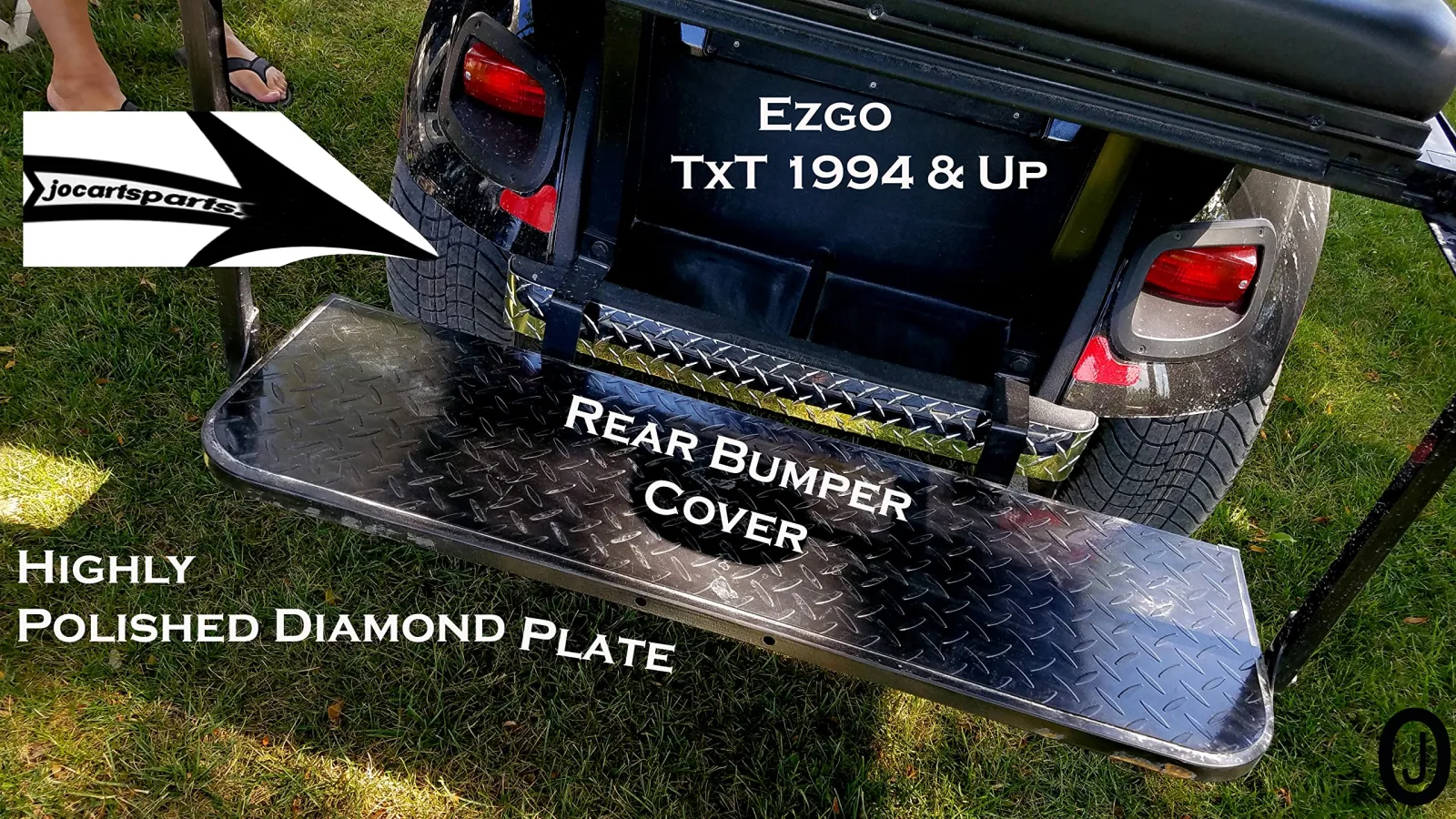E-Z-G-O TXT Rear Bumper Cover, Aluminum Diamond Plate image 4