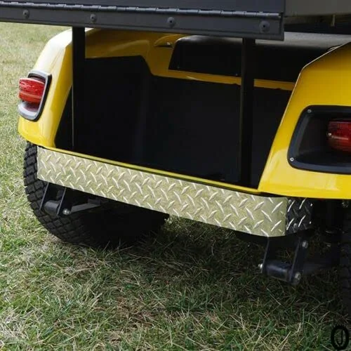 E-Z-G-O TXT Rear Bumper Cover, Aluminum Diamond Plate