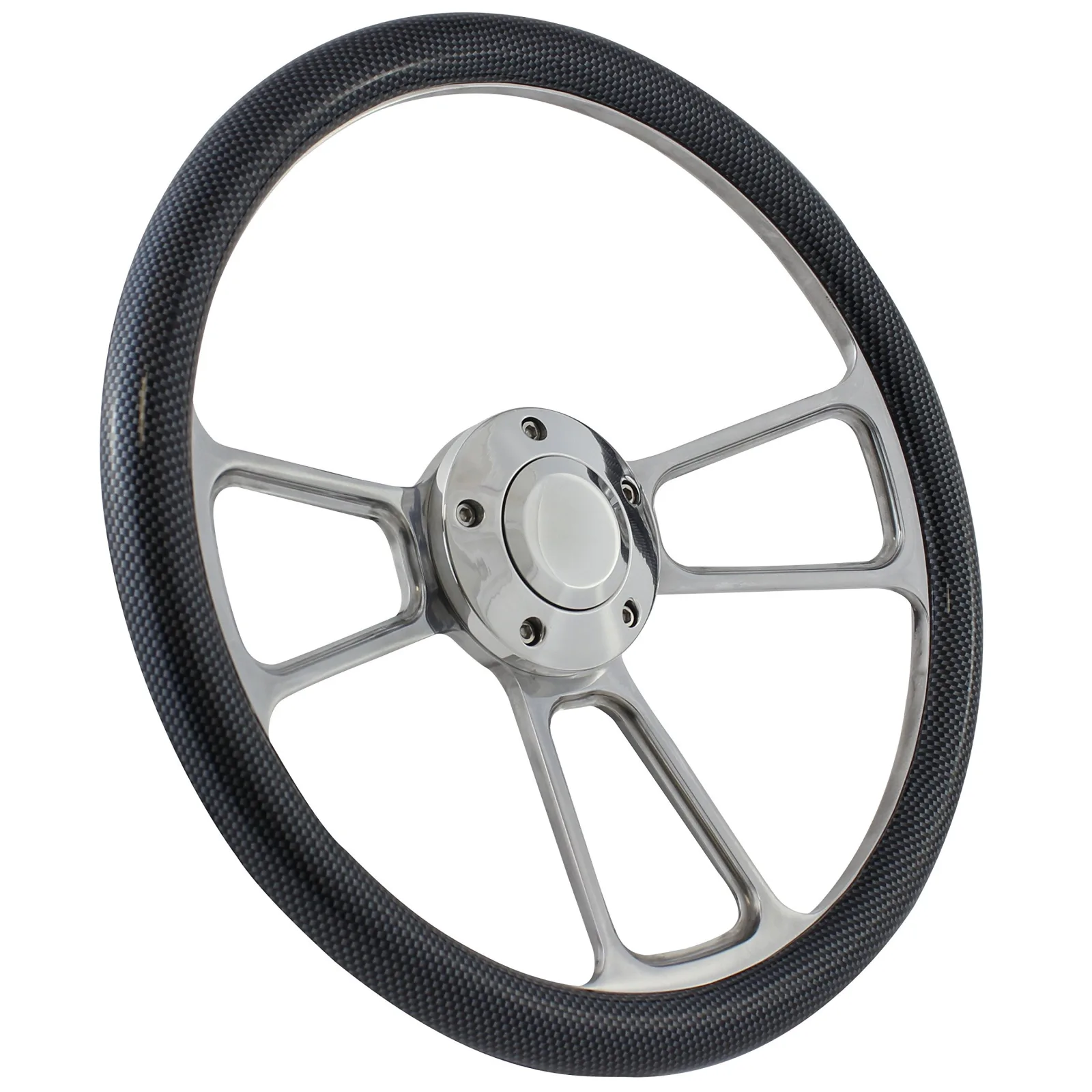 ForeverSharp 14-Inch EZGO Carbon Fiber Steering Wheel Kit