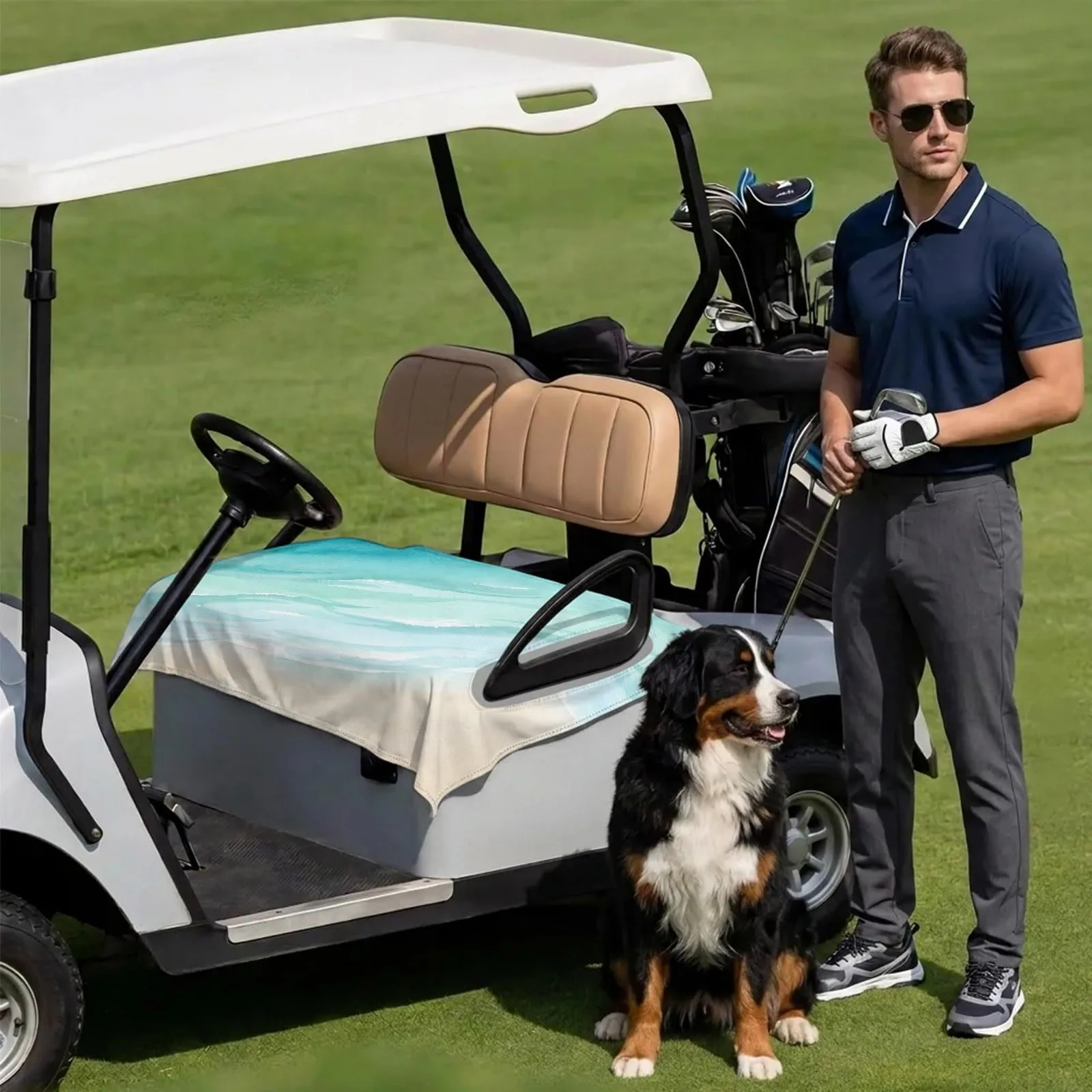 DecorLovee Golf Cart Seat Cover, 51 x 31 Inches image 3
