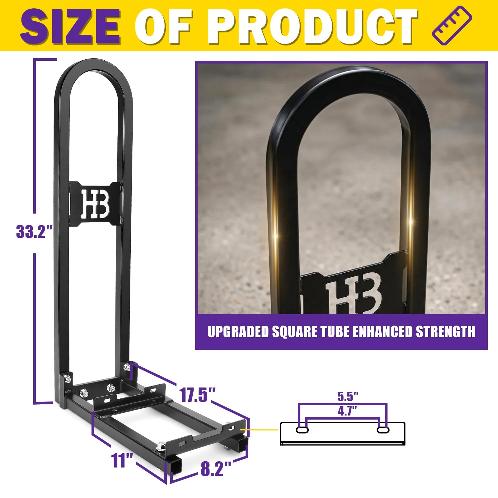 HOWBOW Golf Cart Rear Seat Grab Bar 106-006-06-1032 image 4
