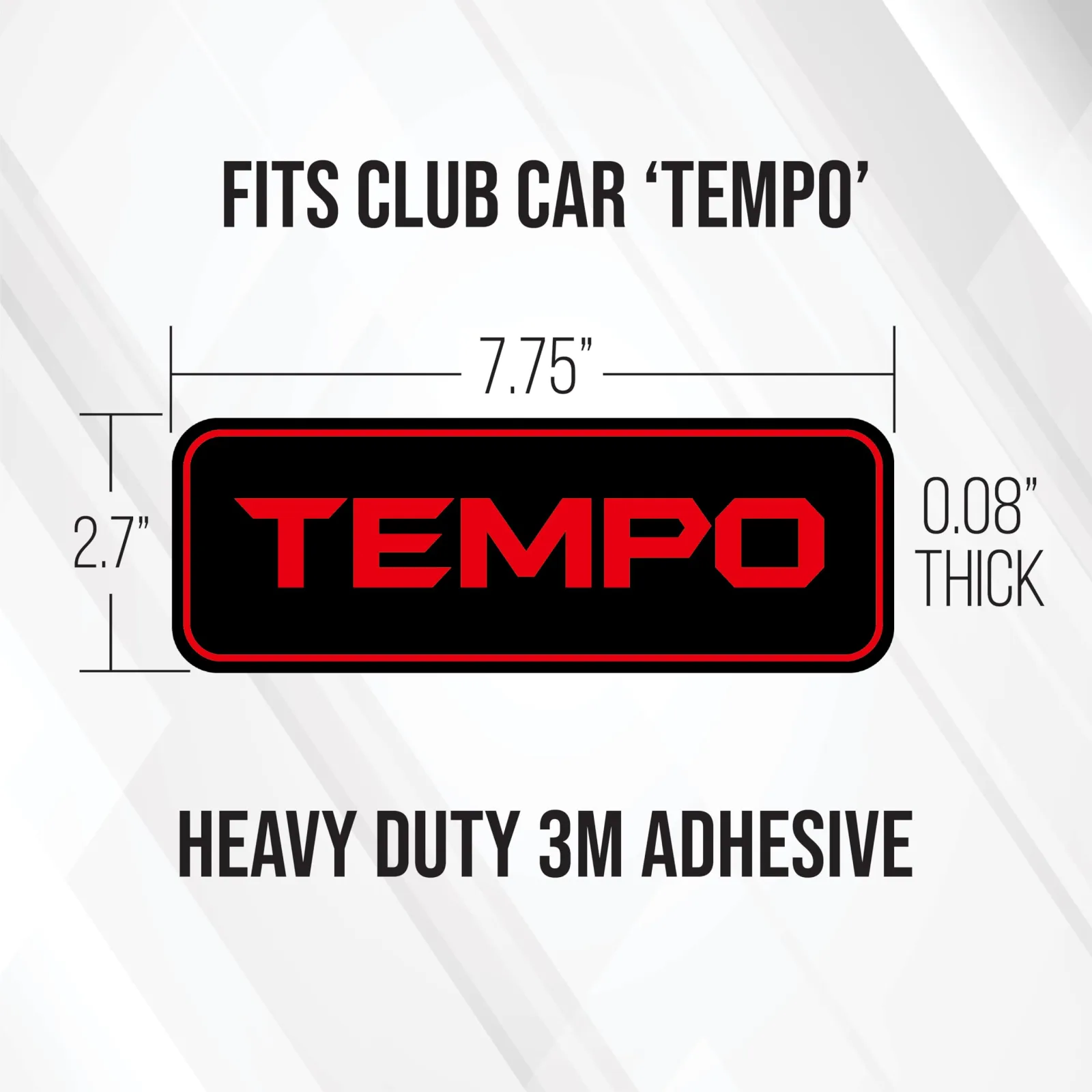 Gimme Golf USA Club Car Tempo Front Name Plate image 4