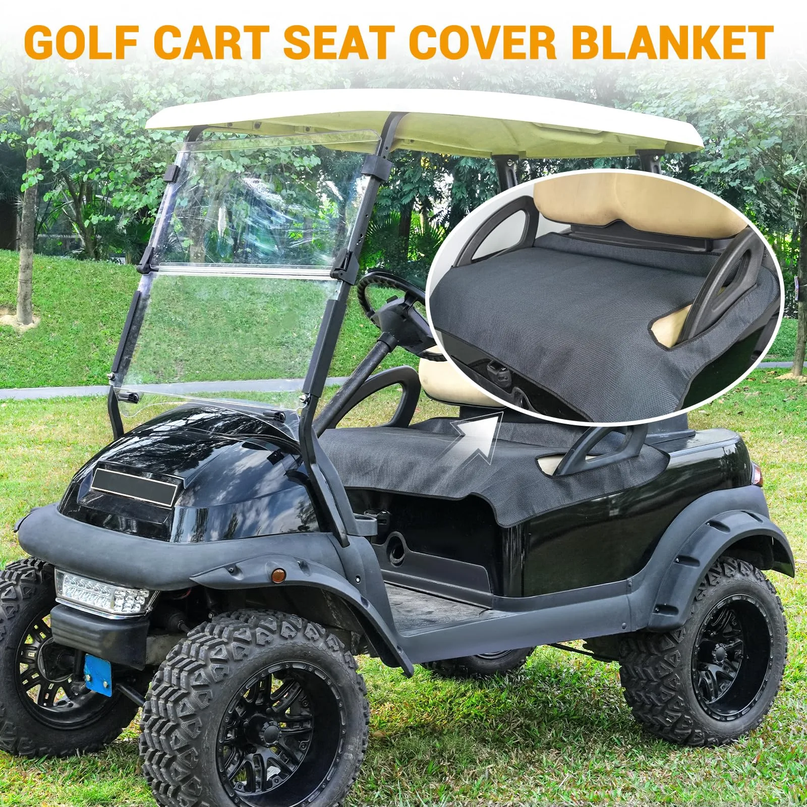 CLUBRALLY Golf Cart Seat Cover for Club Car & E-Z-GO image 2