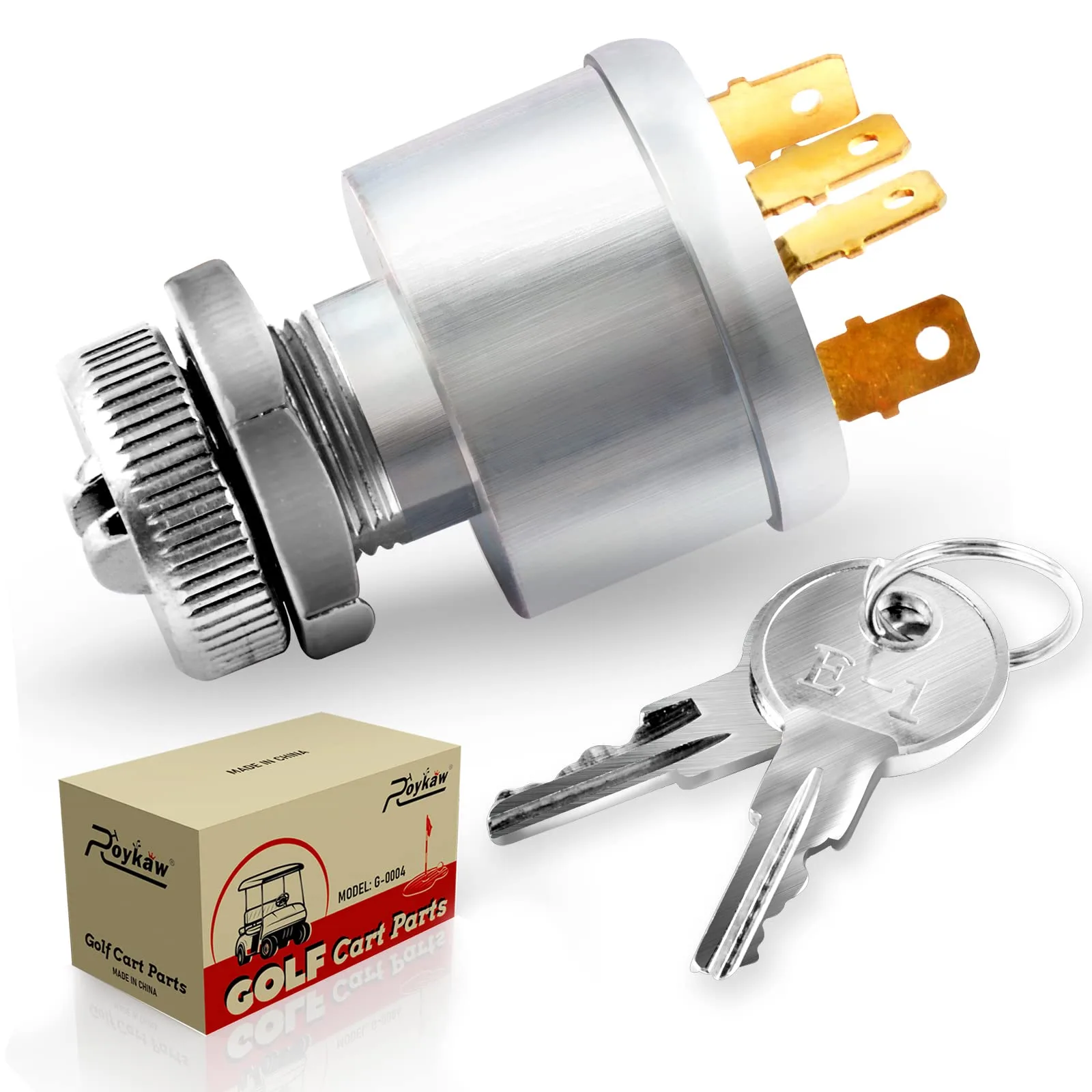 Roykaw Ignition Switch with Keys — 33639G01, 4-Terminal, 3-Position