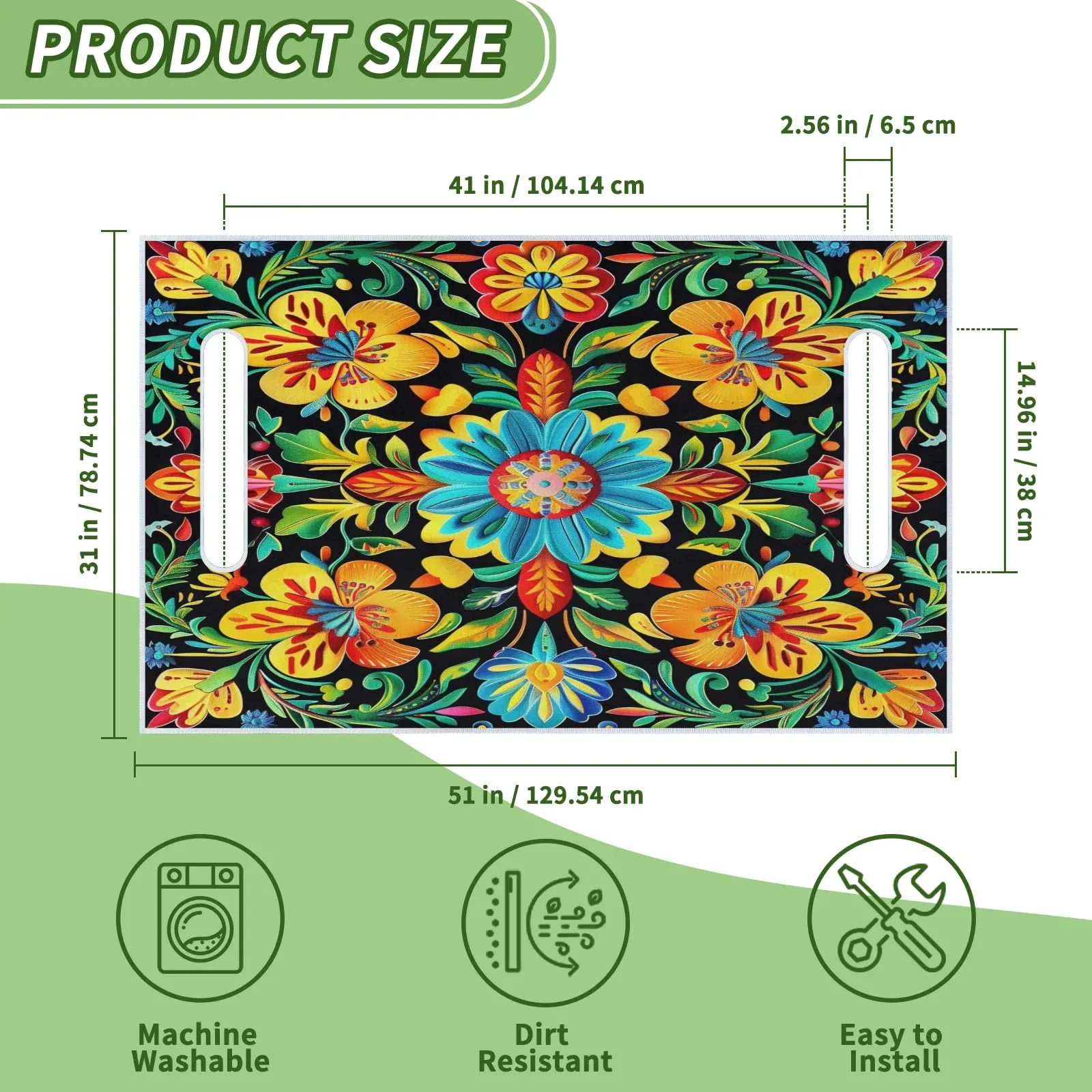 Tiveruda Colorful Flowers Golf Cart Seat Cover image 2