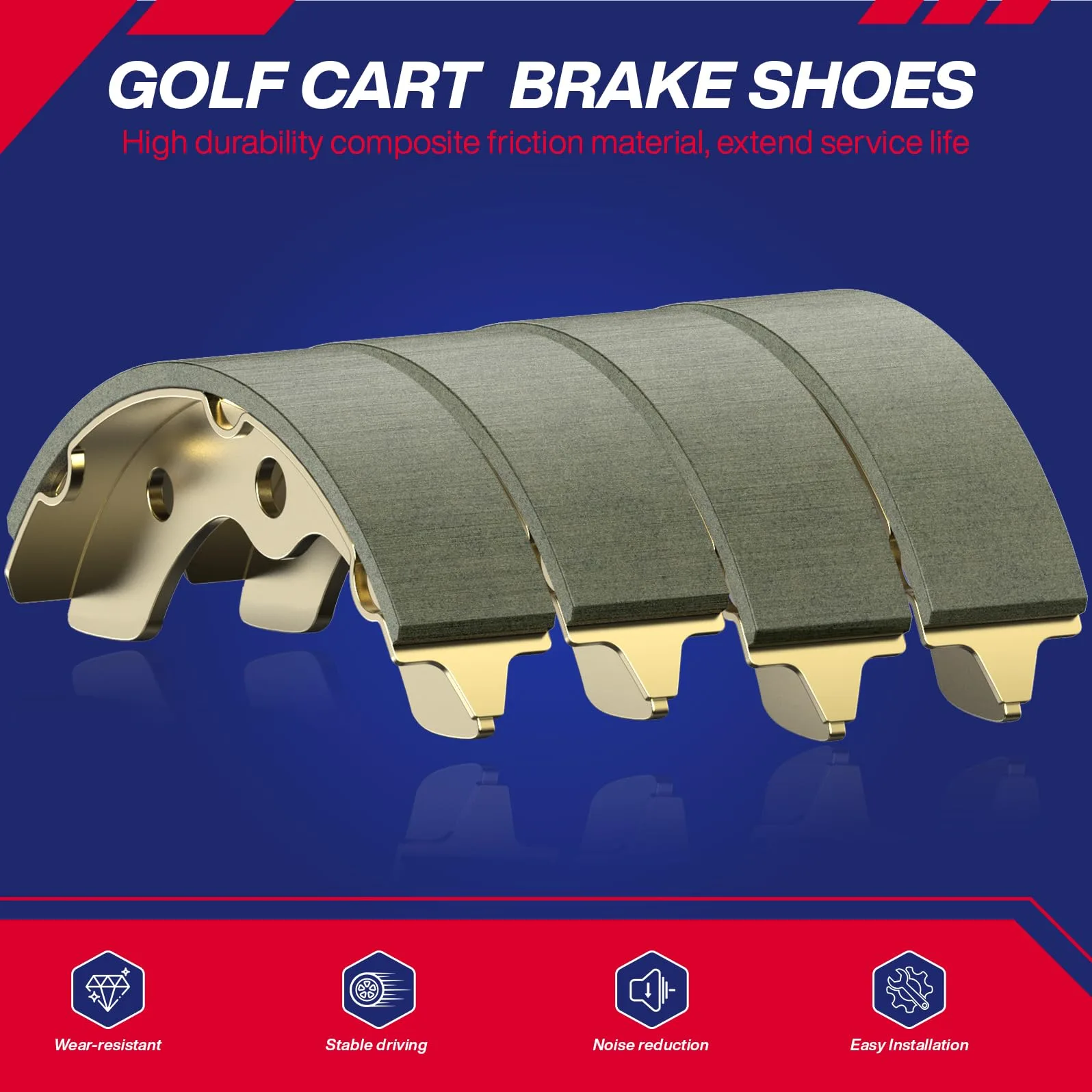 SUPGCPER Golf Cart Brake Shoes for Club Car, E-Z-GO & Yamaha image 3