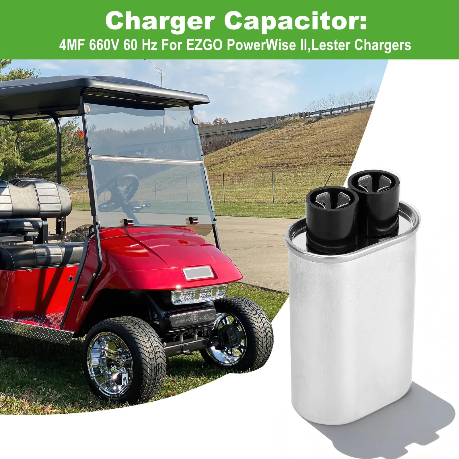 10L0L JC-Y222 Golf Cart Charger Capacitor 4μF 660V image 2
