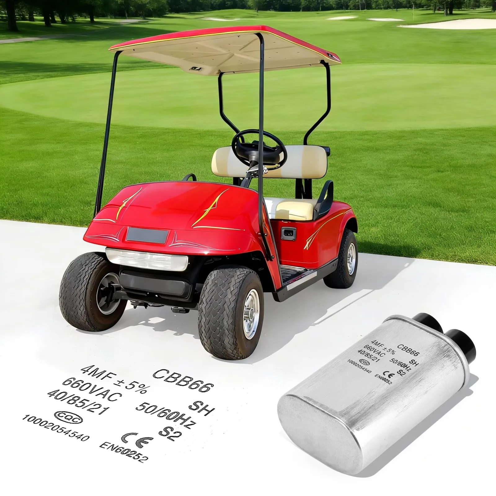 10L0L JC-Y222 Golf Cart Charger Capacitor 4μF 660V image 3