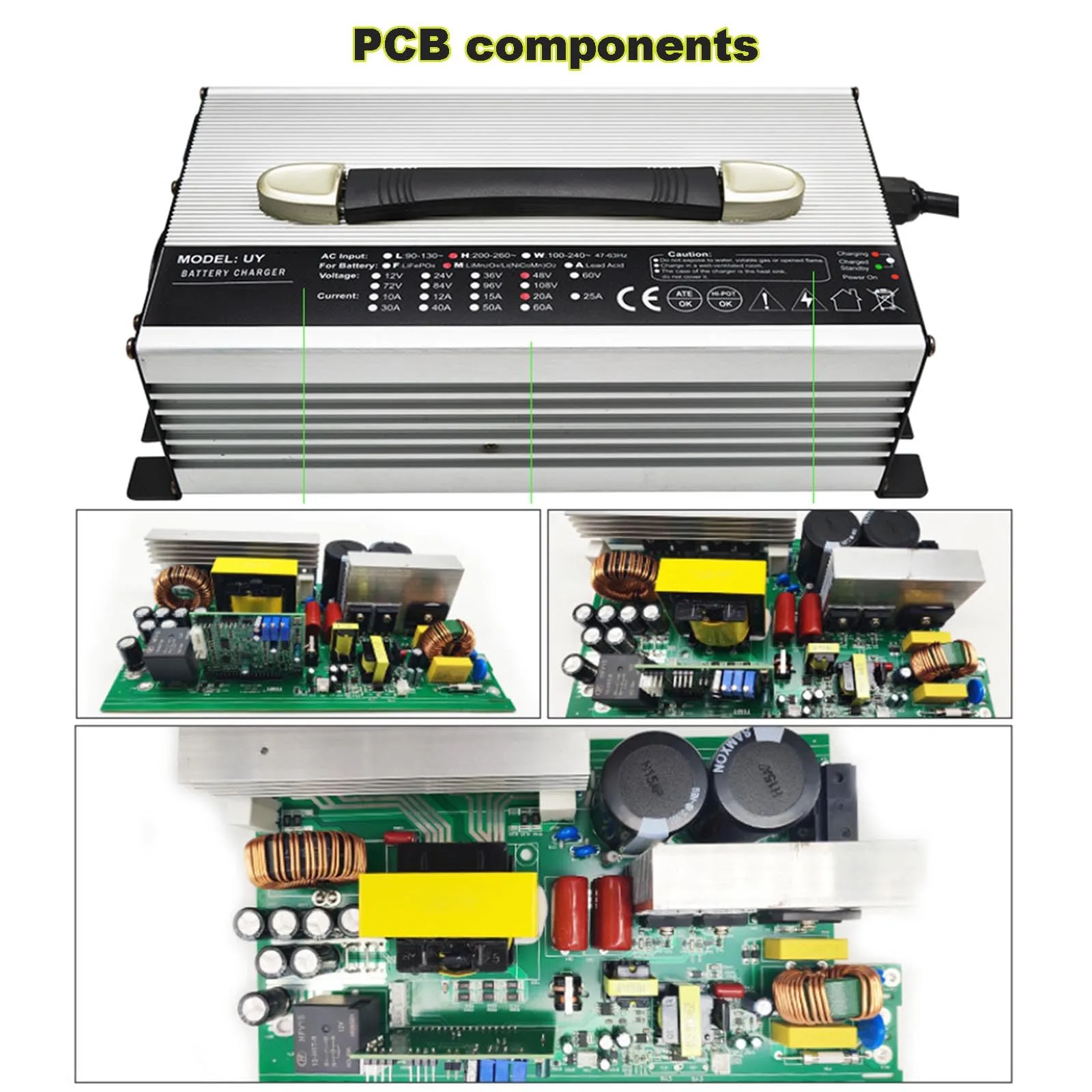 HYDTGZ 36V 30A Lead-Acid Battery Charger with LCD image 3