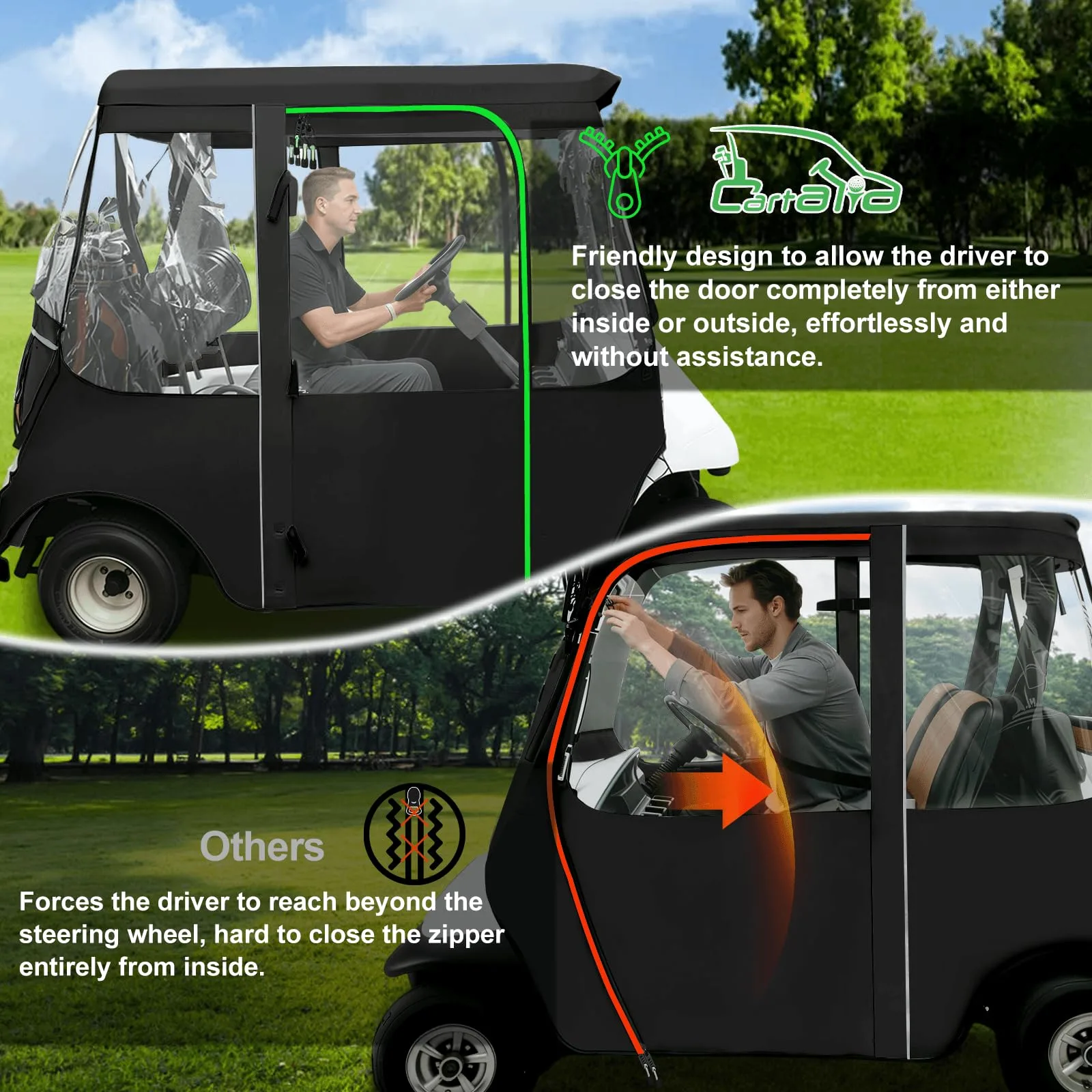 Cartalia Golf Cart Enclosure for Club Car Precedent, Tempo & Onward image 4