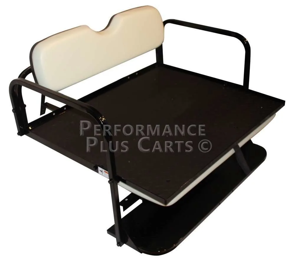 GRC White Flip-Folding Rear Seat Kit for E-Z-GO TXT image 3