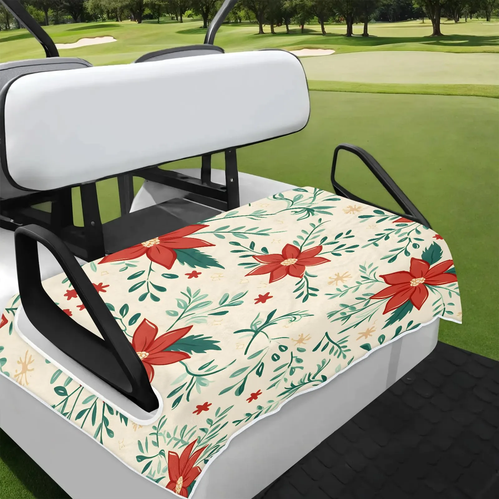 Tiveruda Golf Cart Seat Cover Blanket for Double Seats