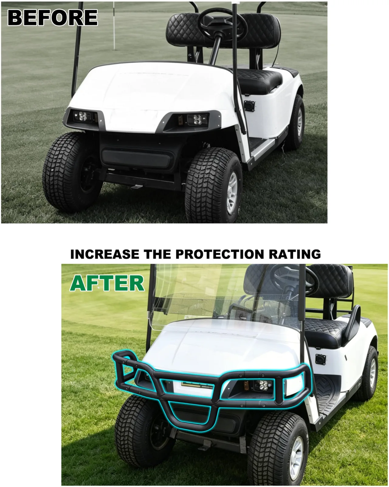 LDETXY Front Brush Guard for E-Z-GO TXT 1994-2013 image 3