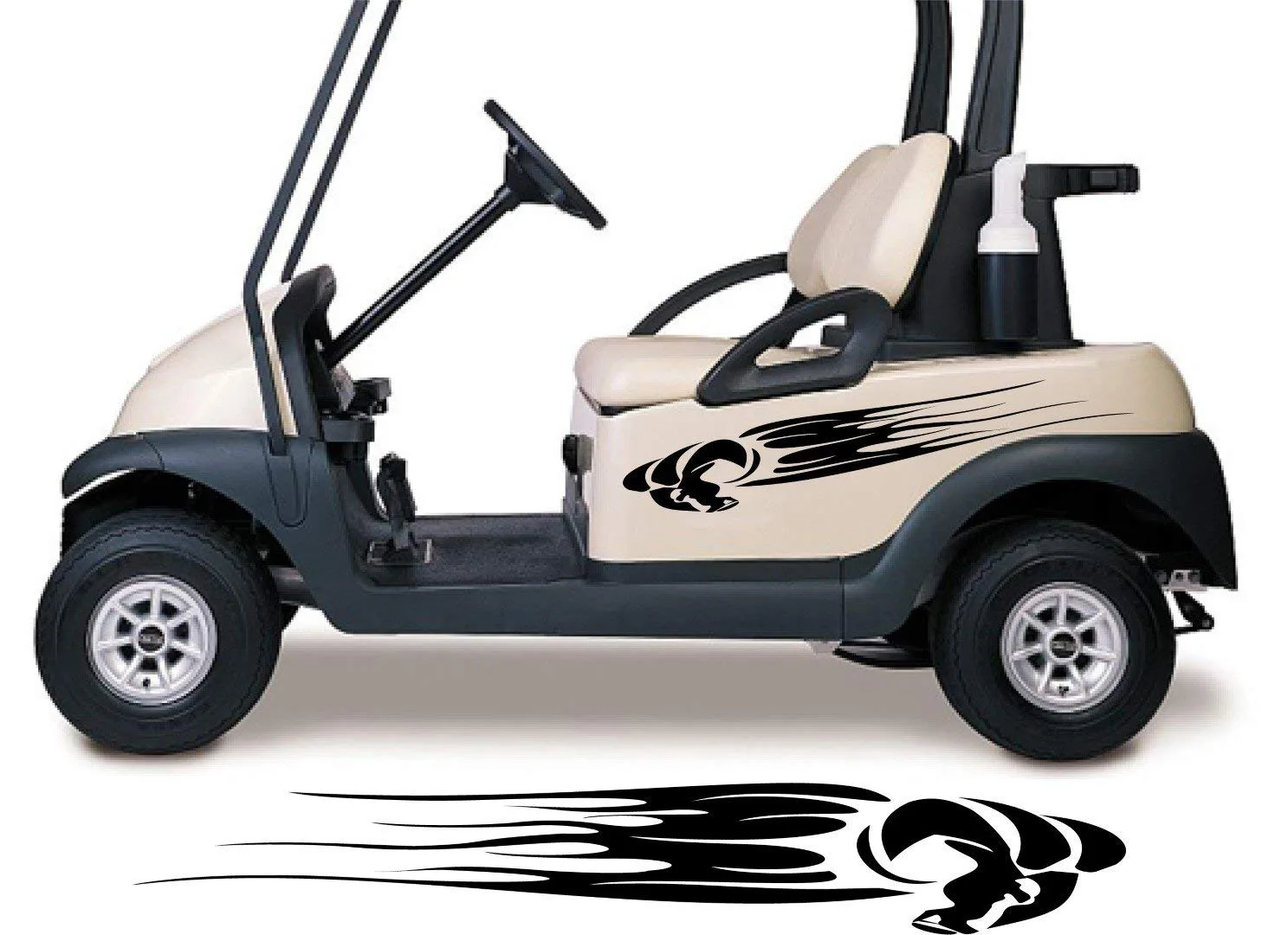 StickerChef GG07 Golf Cart Tribal Flame Decals