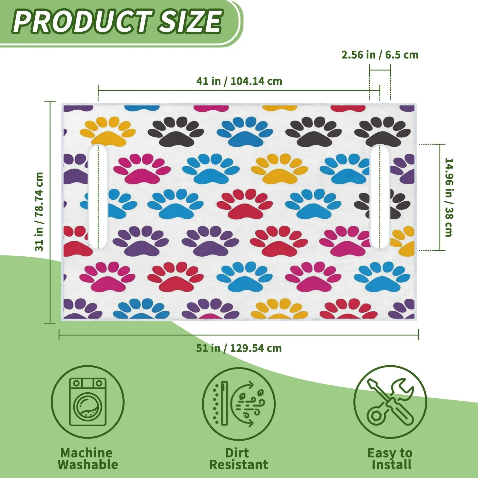 Tiveruda 51" x 31" Universal 2-Person Golf Cart Seat Cover image 2