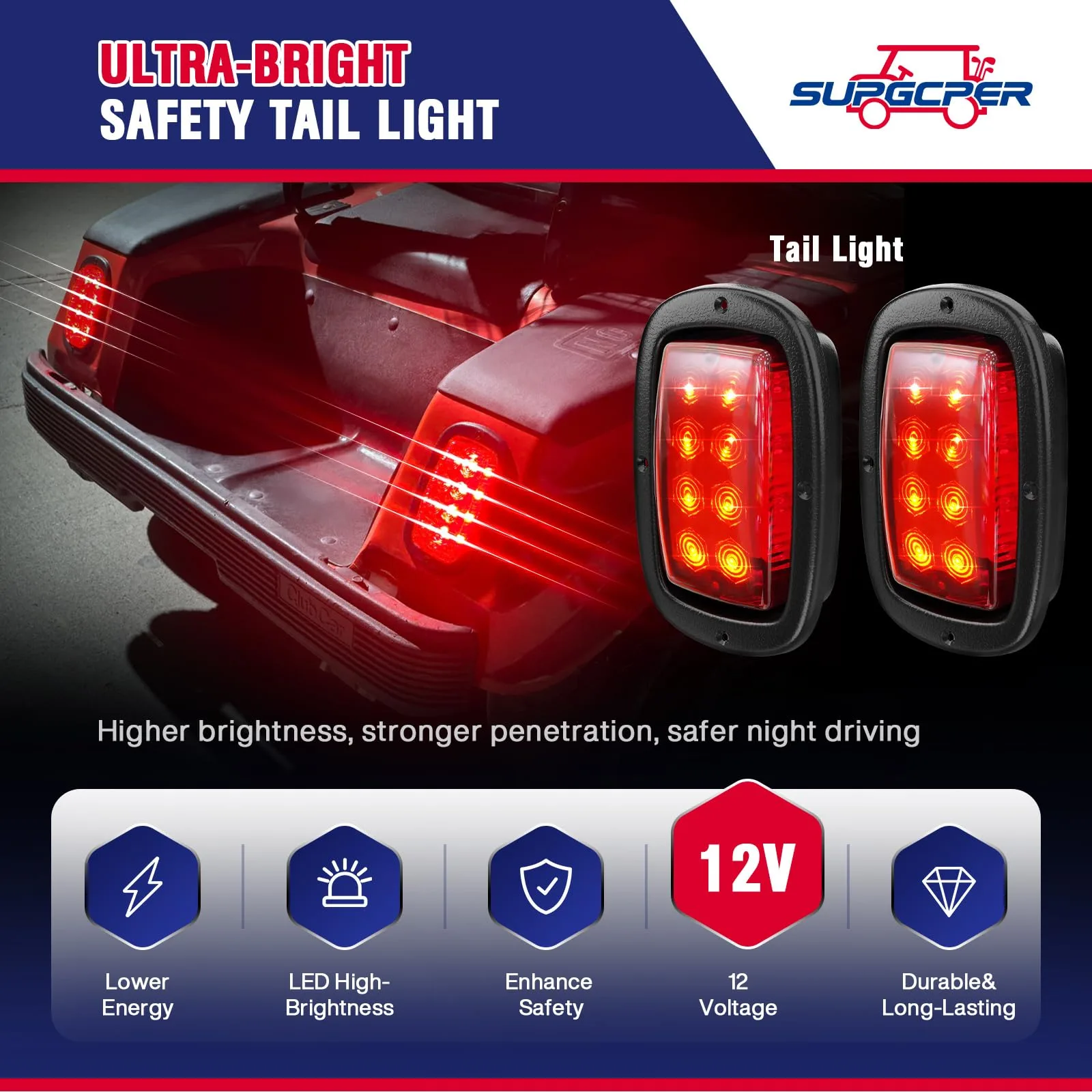 SUPGCPER 12V LED Light Kit for Club Car DS image 3