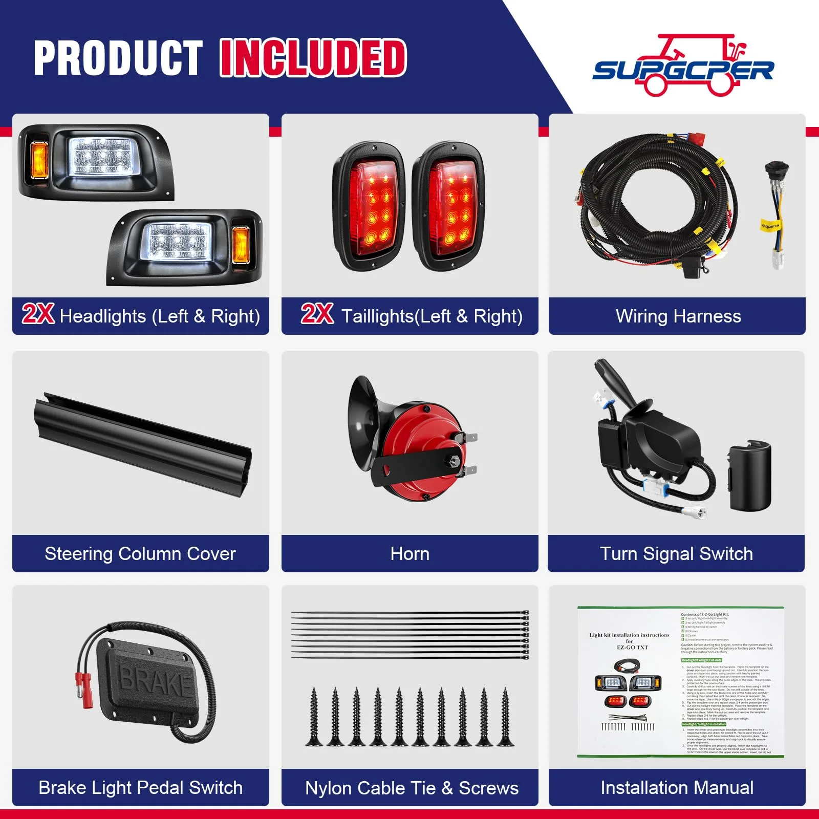 SUPGCPER 12V LED Light Kit for Club Car DS image 4