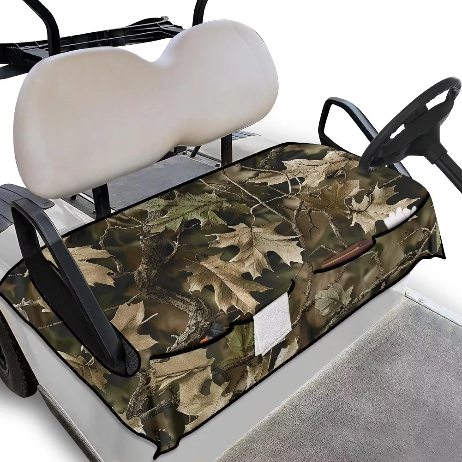 Suobstales Golf Cart Seat Cover with 4 Pockets