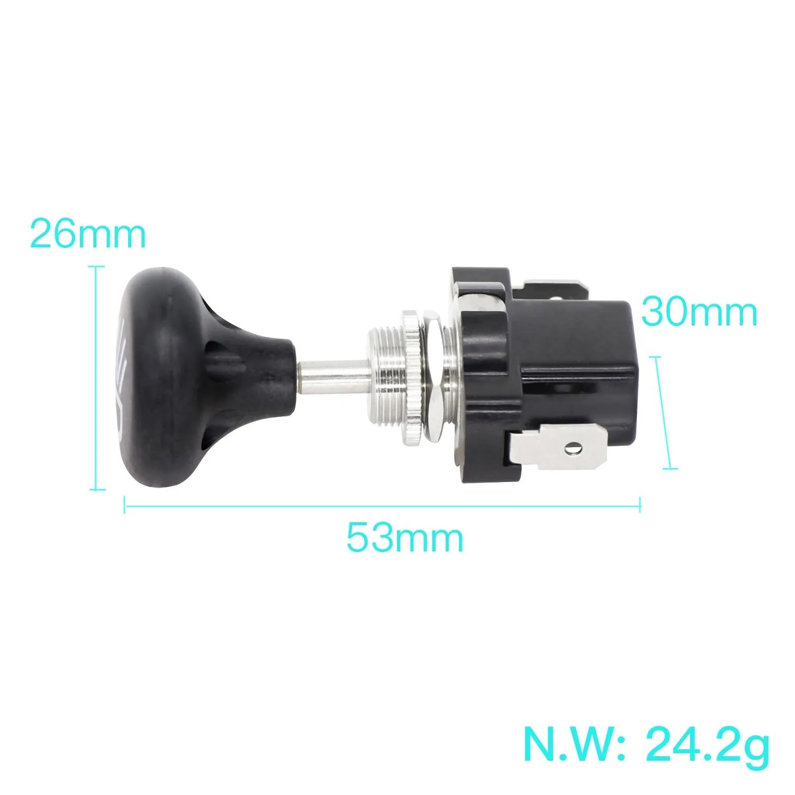 QIJUQKXI 12V Headlight Switch (53×30×26 mm) image 2