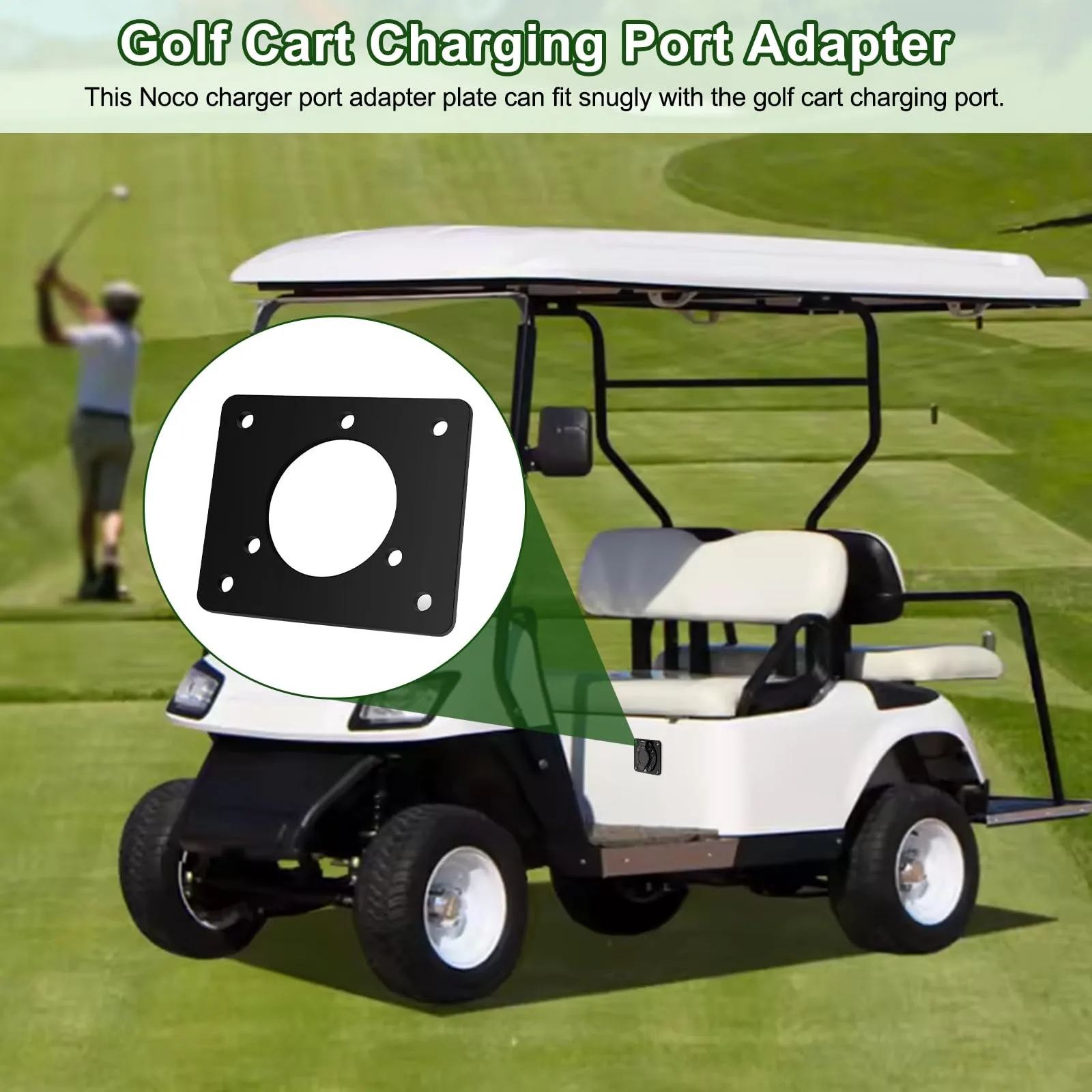 RO6G Charging Port Adapter for 36V E-Z-GO TXT Carts image 2