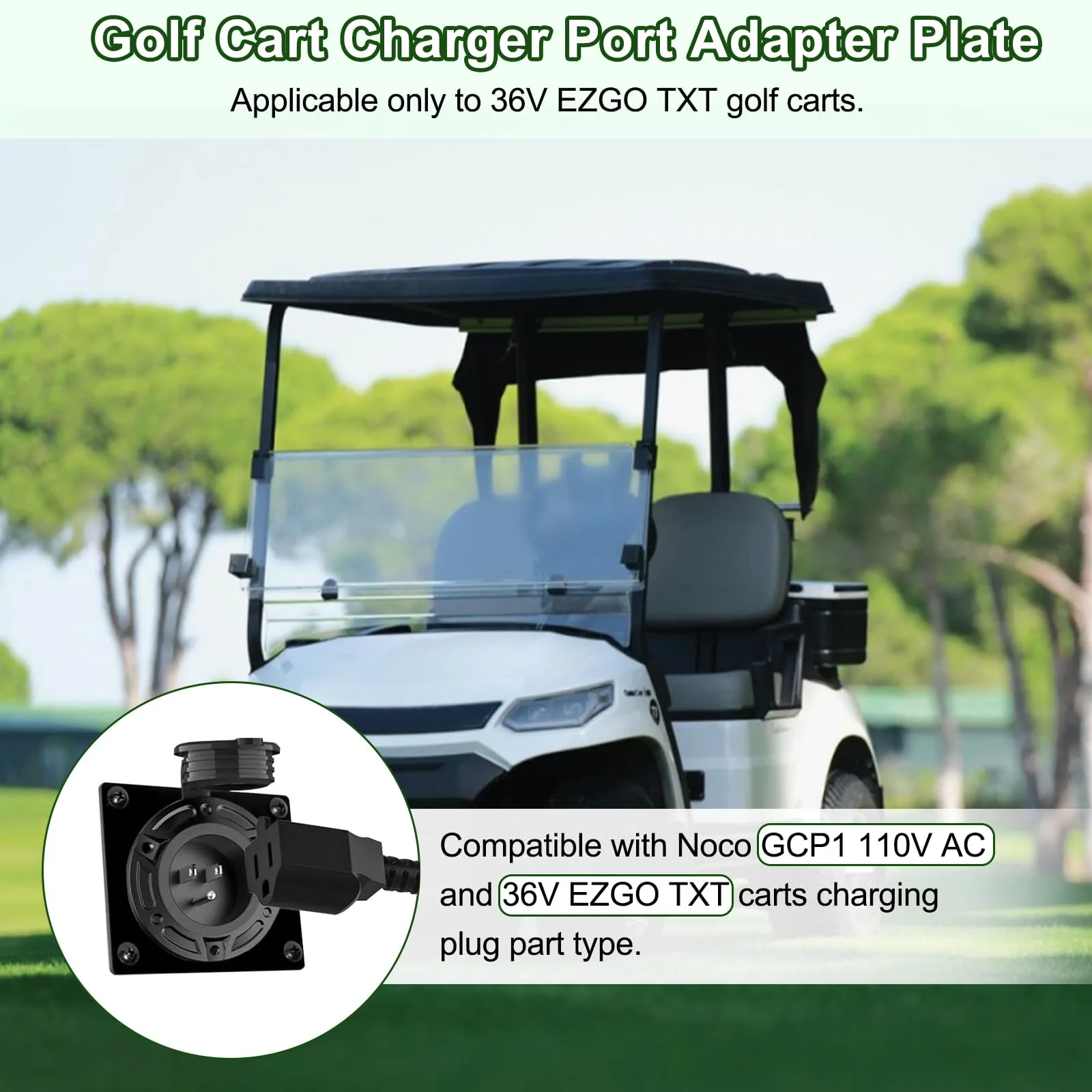 RO6G Charging Port Adapter for 36V E-Z-GO TXT Carts image 3