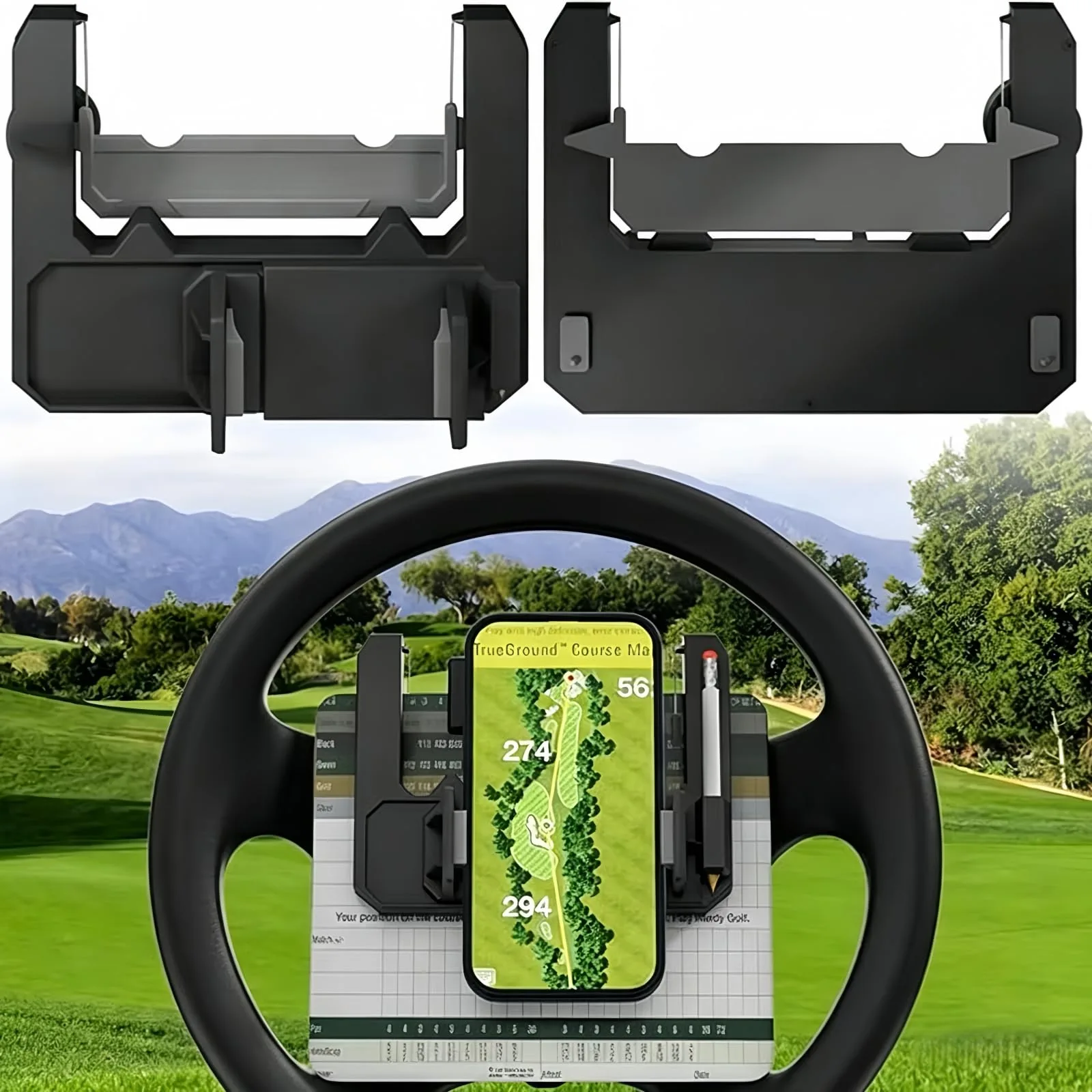 Generic Golf Cart Steering Wheel Phone Holder image 2