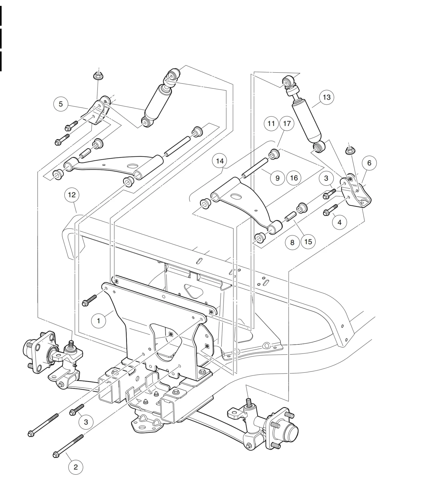 10L0L Control Arm Kit for Club Car Precedent and Tempo image 2