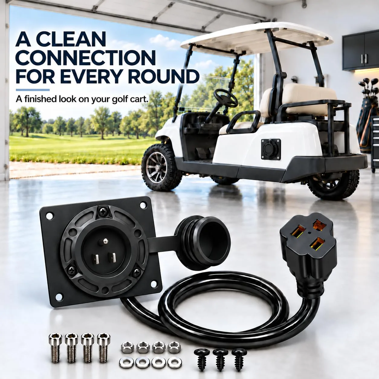 GUIGOOD 120V Golf Cart Charging Port Adapter Kit image 2