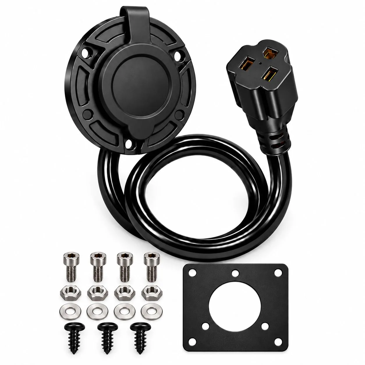 GUIGOOD 120V Golf Cart Charging Port Adapter Kit
