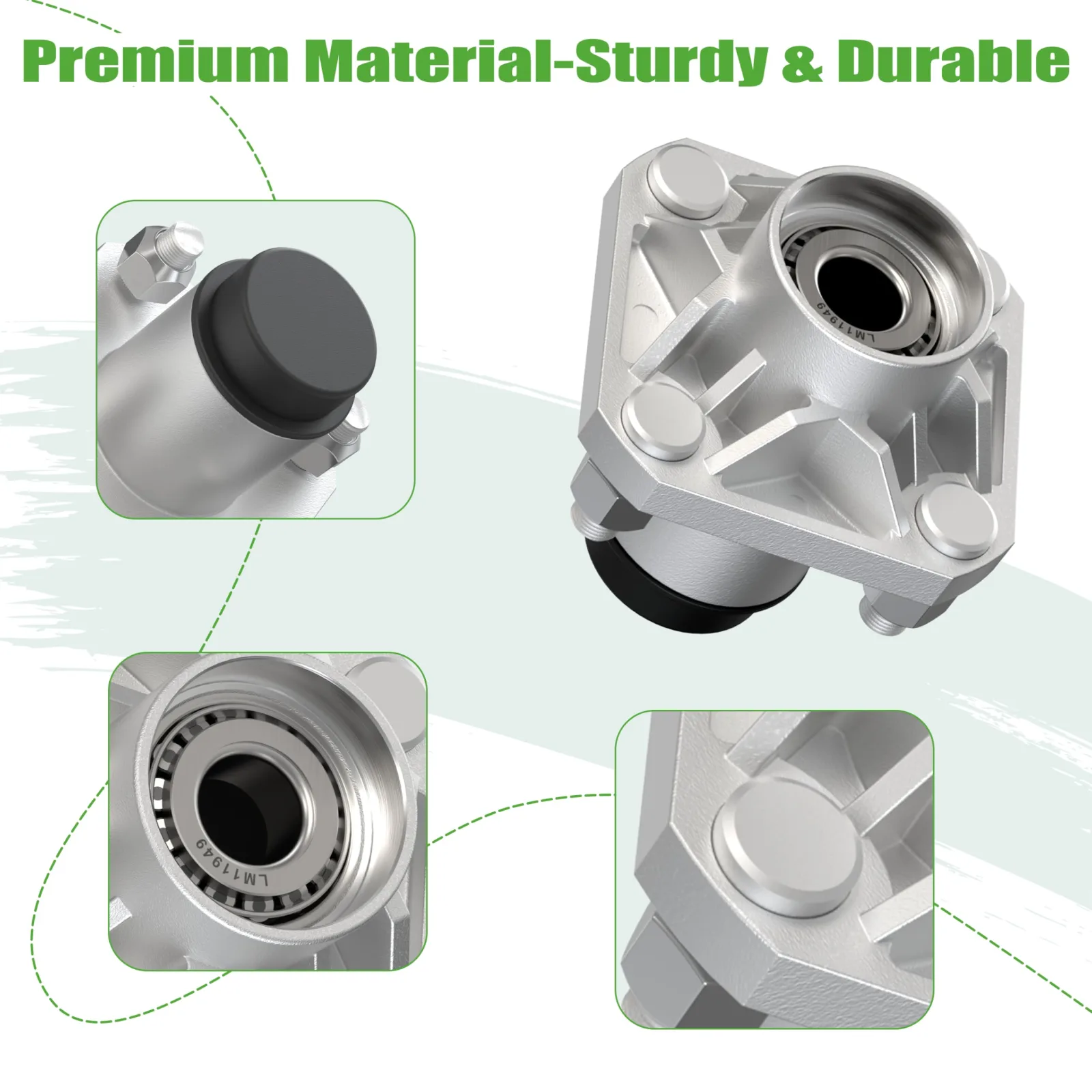 10L0L Front Wheel Hub Assembly for Club Car DS 1974-2003 image 4