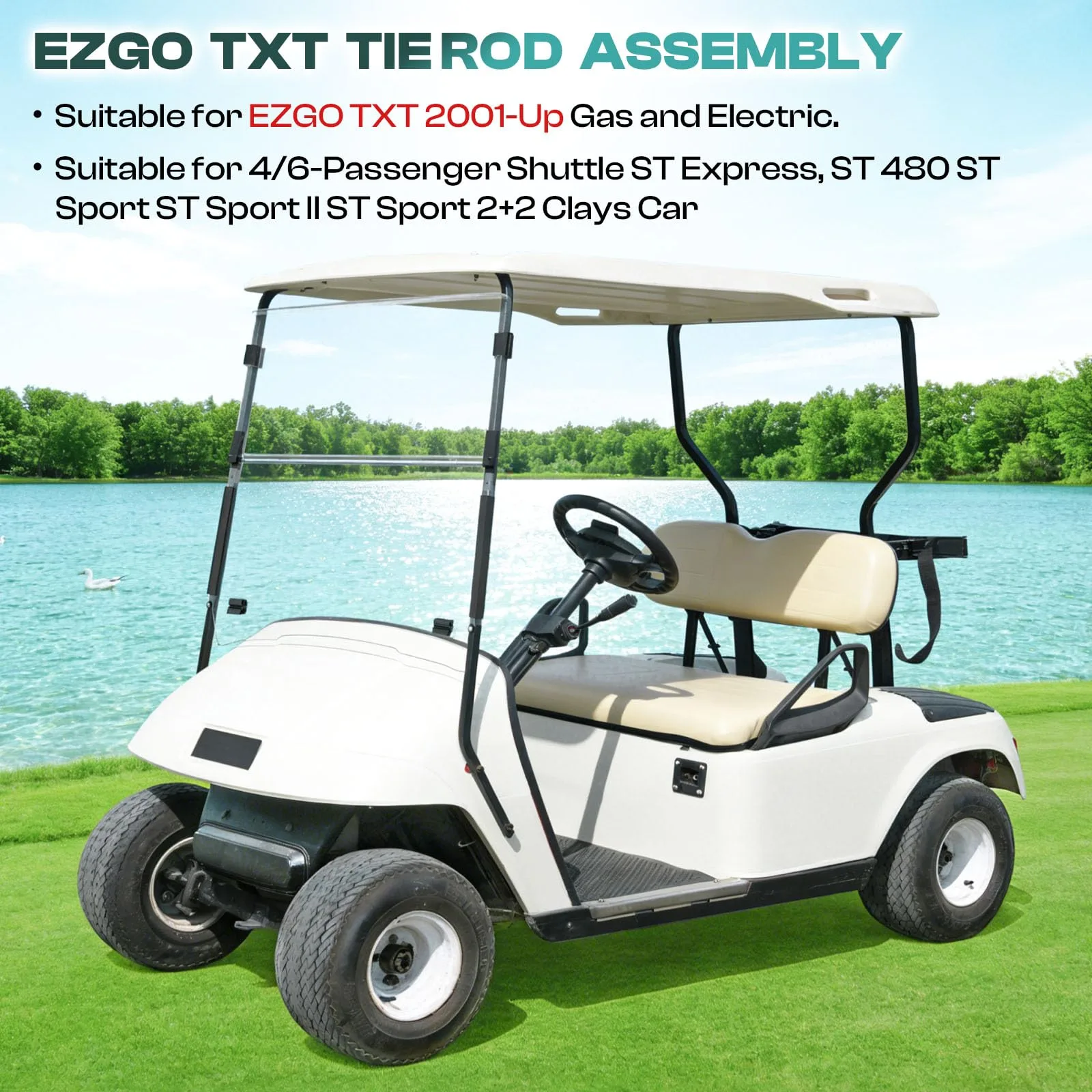 DRIVE UP Tie Rod Assembly for E-Z-GO TXT Golf Carts image 4