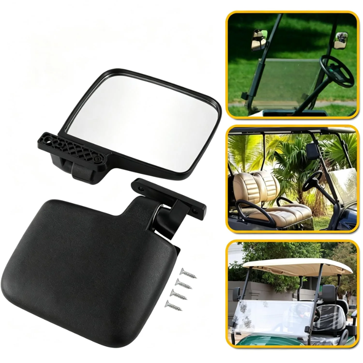 Club Car Precedent Villager 4 Gas Side Mirrors 2010-2018 image 4