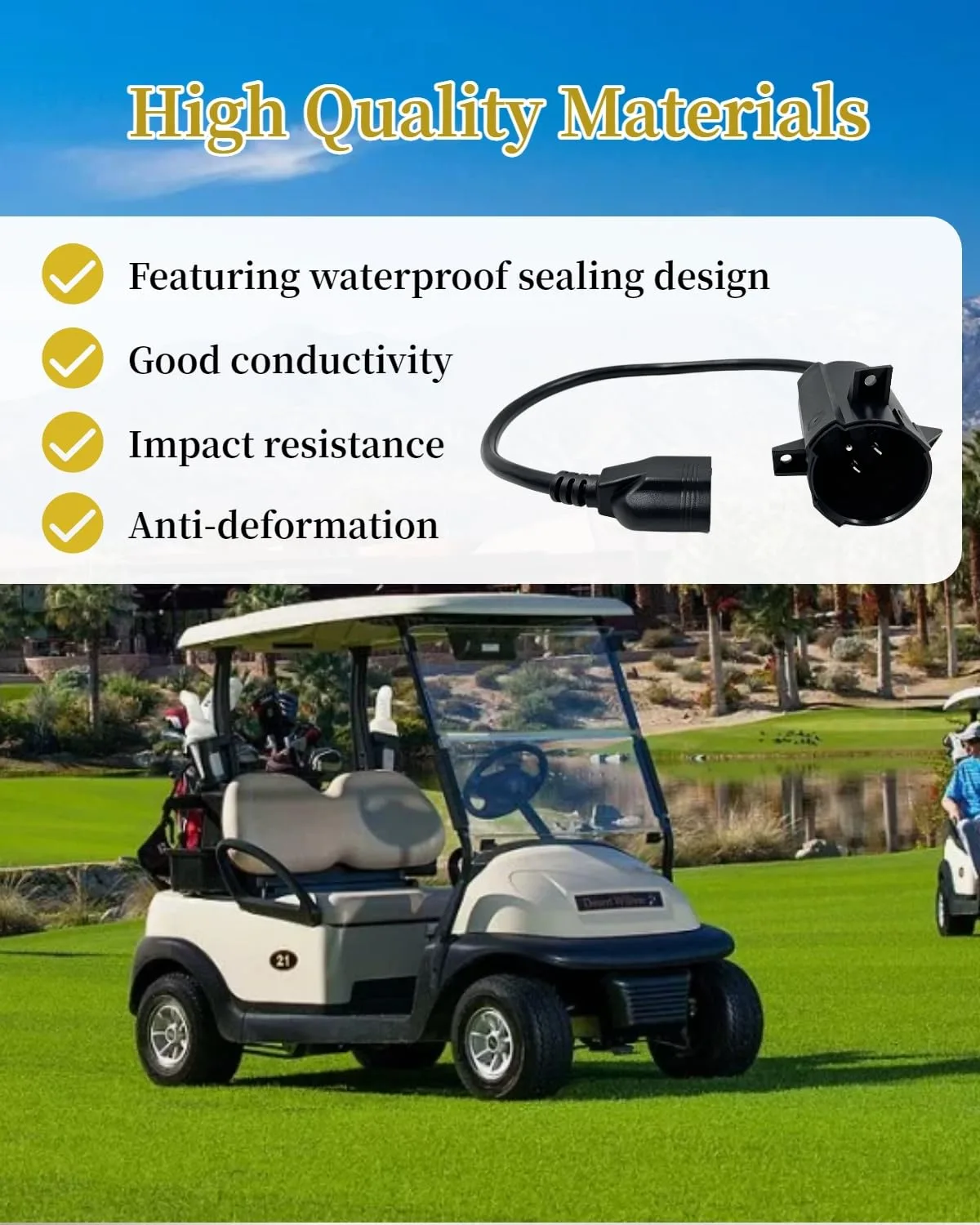 Moryzian Charging Port Adapter Plug for Club Car Precedent image 4