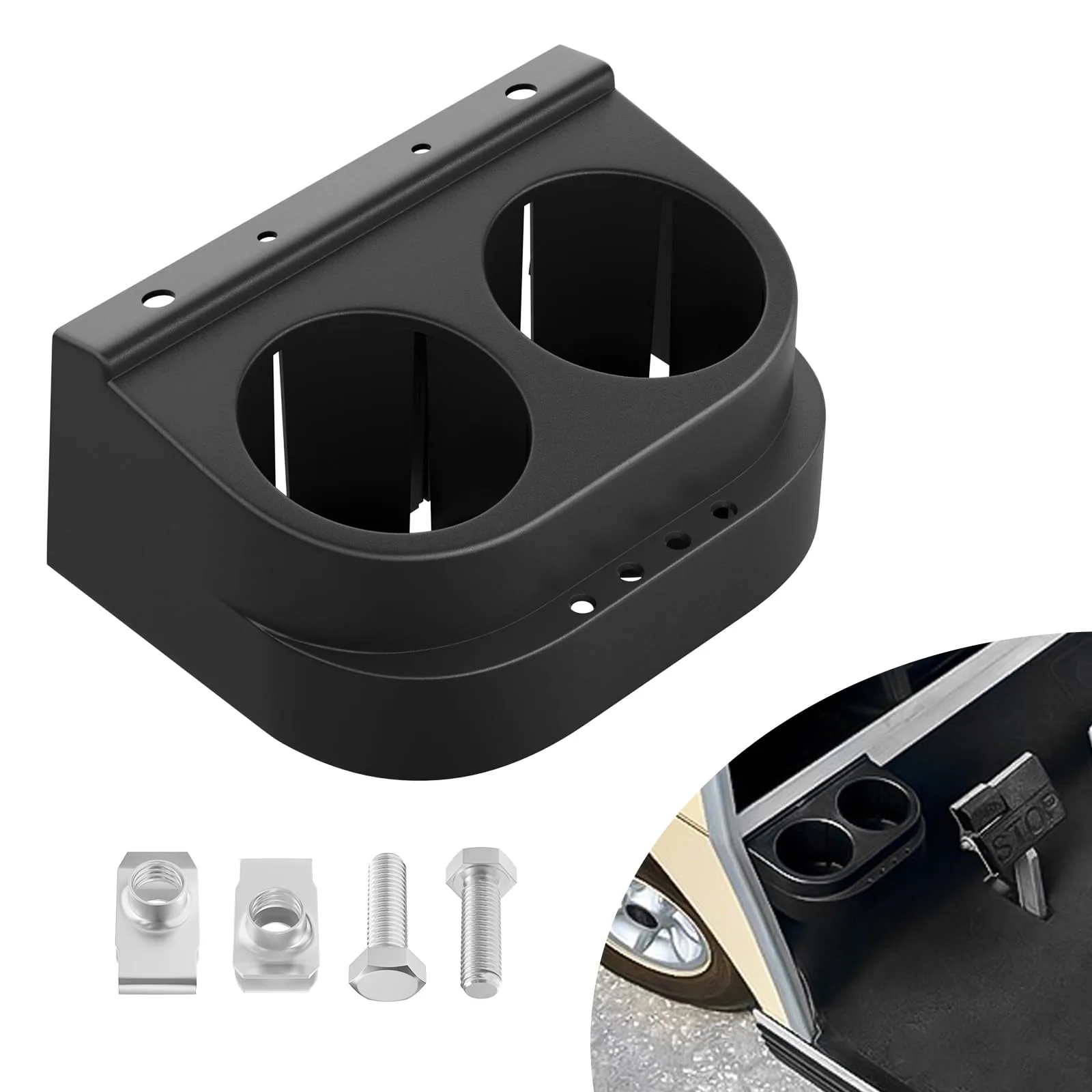 CartClan CT-0007 Dual Cup Holder Kit for Club Car DS