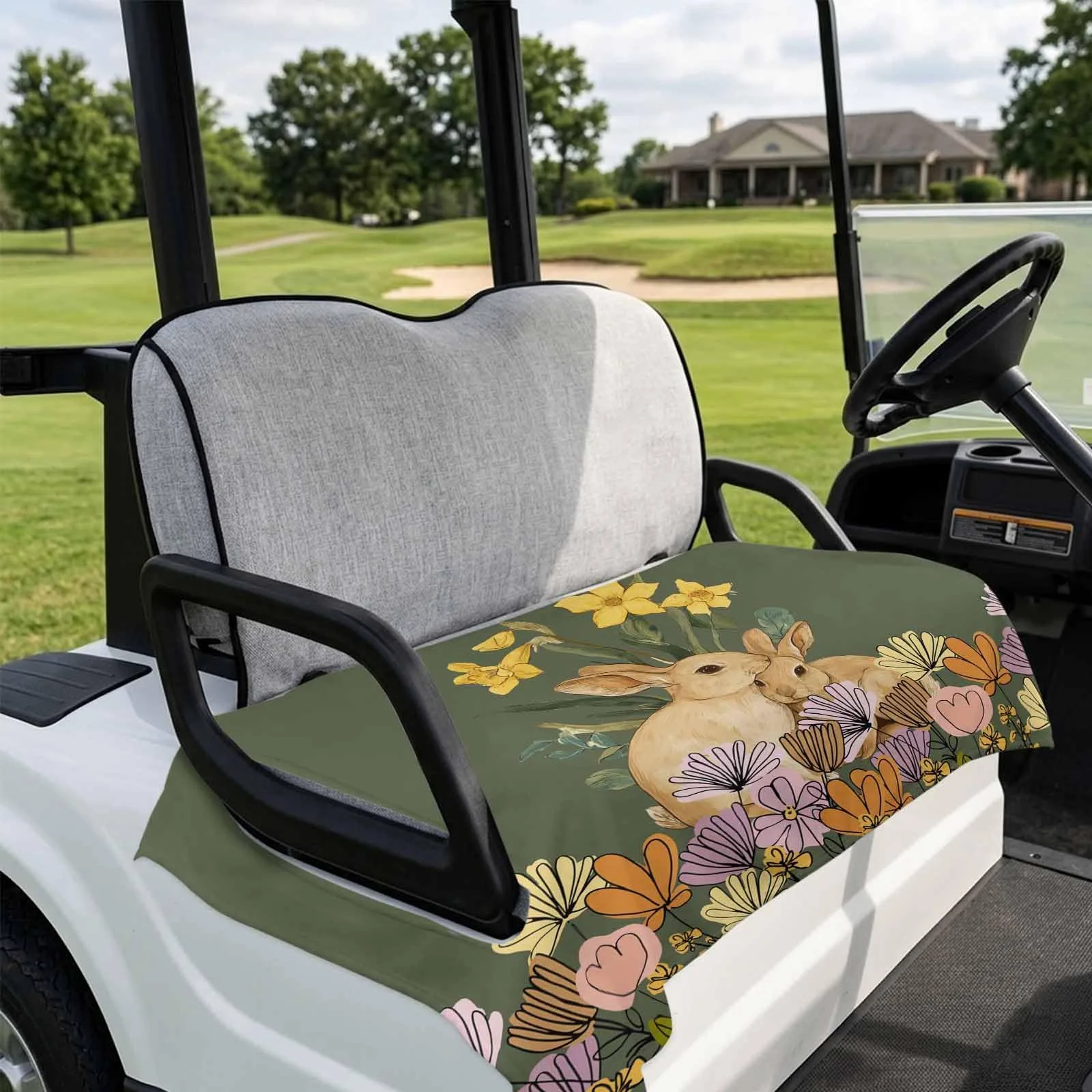DecorLovee Green Golf Cart Seat Cover Towel 51 x 31 in image 4