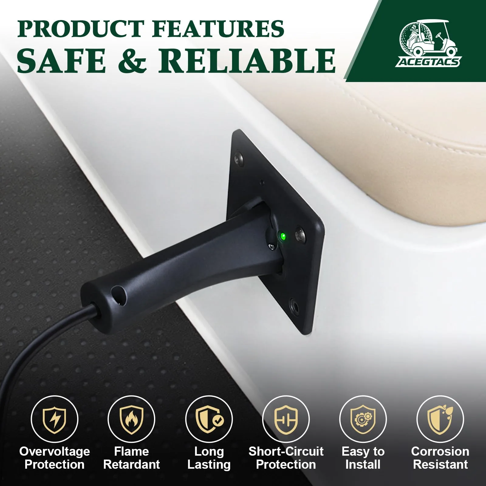 ACEGTACS 48V E-Z-GO Charger Receptacle 602529 image 4