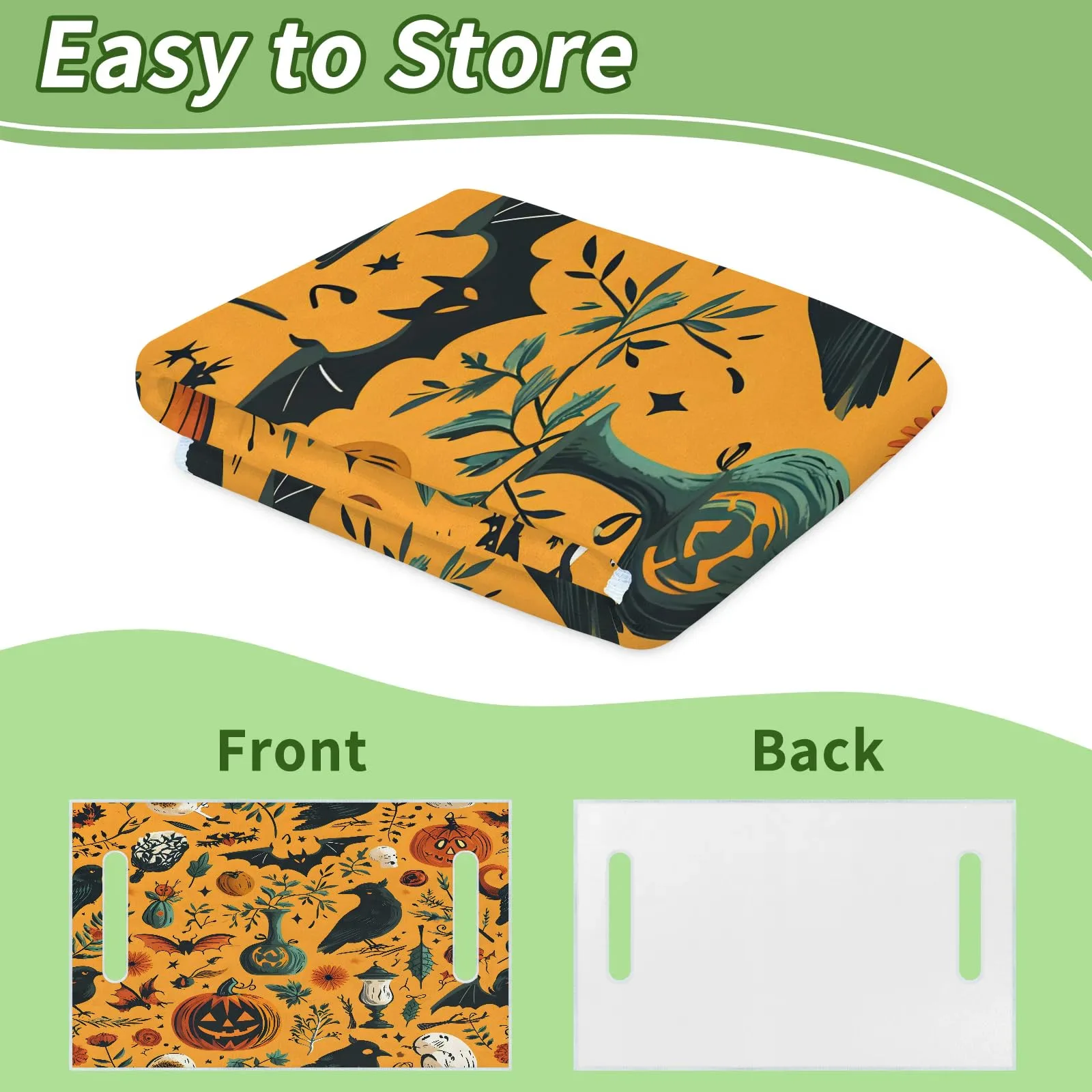 Tiveruda Halloween Pumpkin Owl Golf Cart Seat Cover image 4